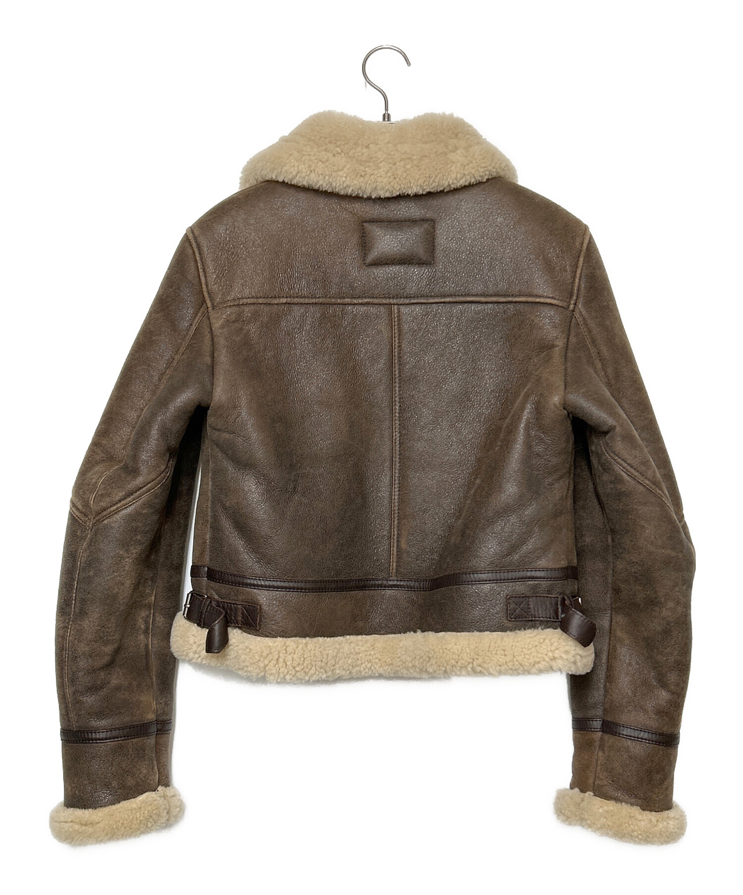 【レアモデル】 ハーレーダビッドソン ムートン ジャケット ダークブラウン系 M ハーレーダビッドソン ムートンジャケット 茶 XL ボア レザー