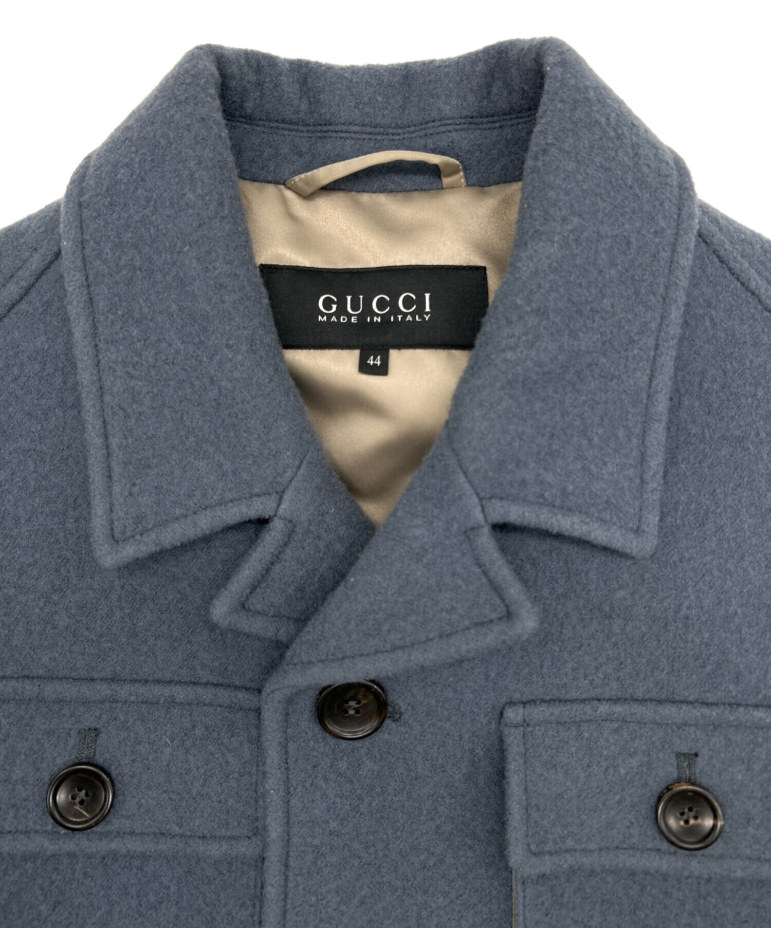 中古・古着通販】GUCCI (グッチ) ウールジャケット ネイビー