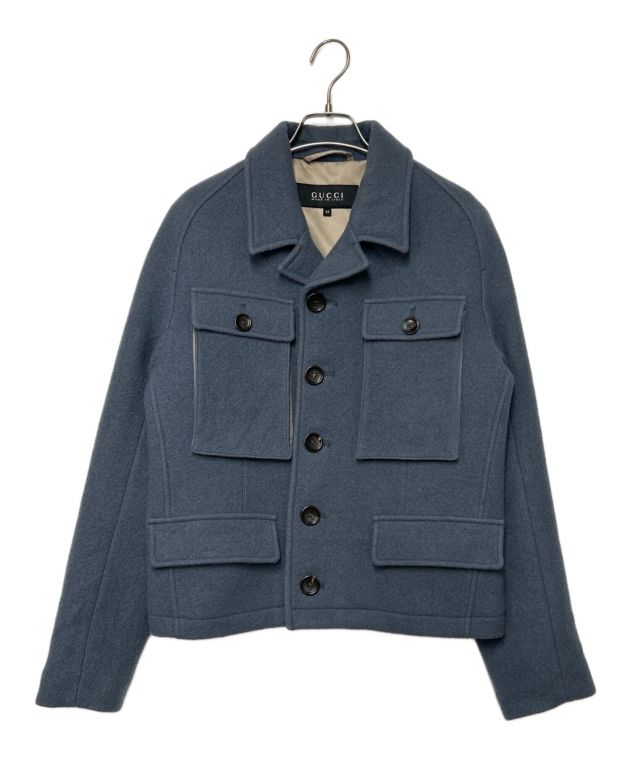 中古・古着通販】GUCCI (グッチ) ウールジャケット ネイビー サイズ 