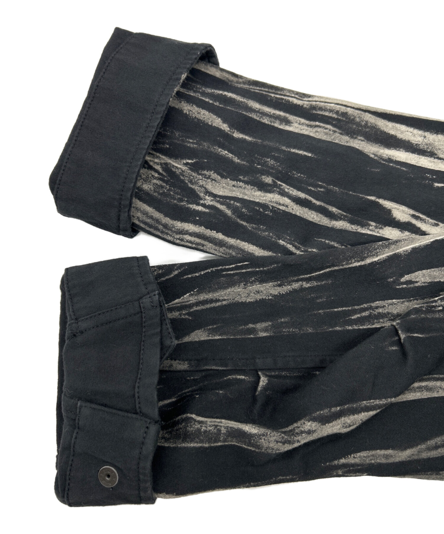 中古・古着通販】Y's (ワイズ) 総柄ジャケット ブラック×ベージュ