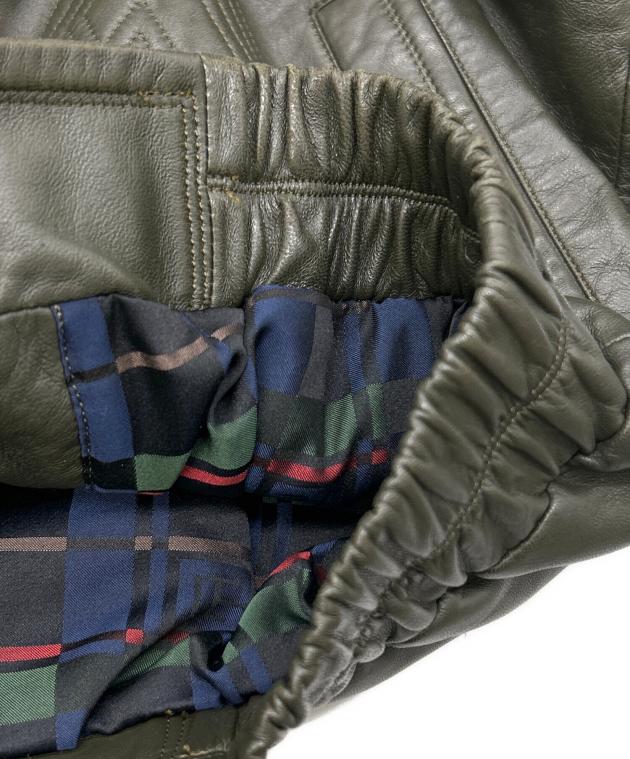 【BALMAIN】グリーンラムレザージャケット 中古・古着通販】PIERRE BALMAIN (ピエール バルマン) ラムレザー