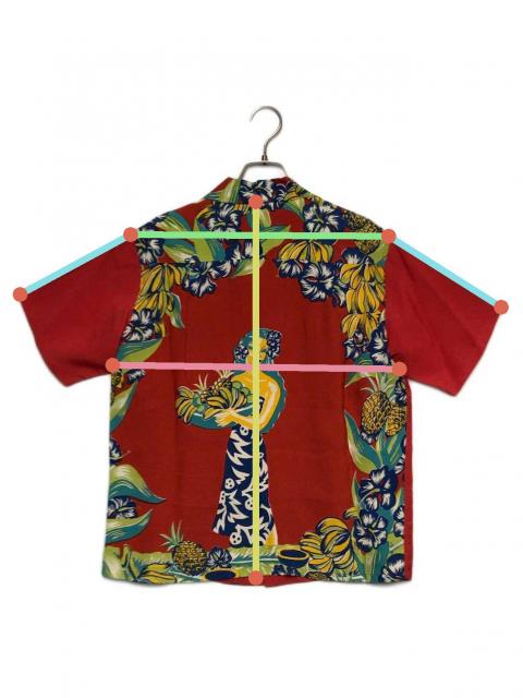 中古・古着通販】Sun Surf (サンサーフ) アロハシャツ レッド サイズ:S
