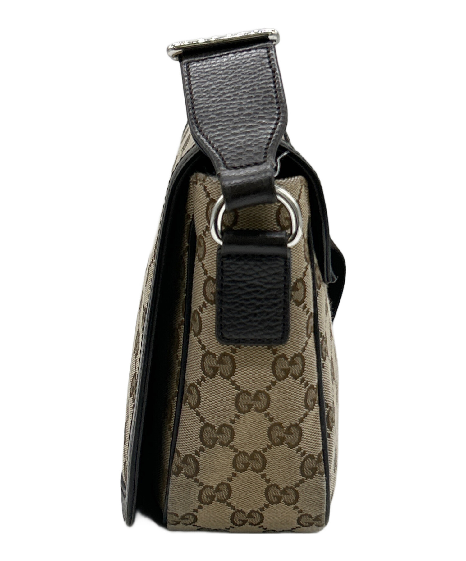 中古・古着通販】GUCCI (グッチ) フラップショルダーバッグ ベージュ 