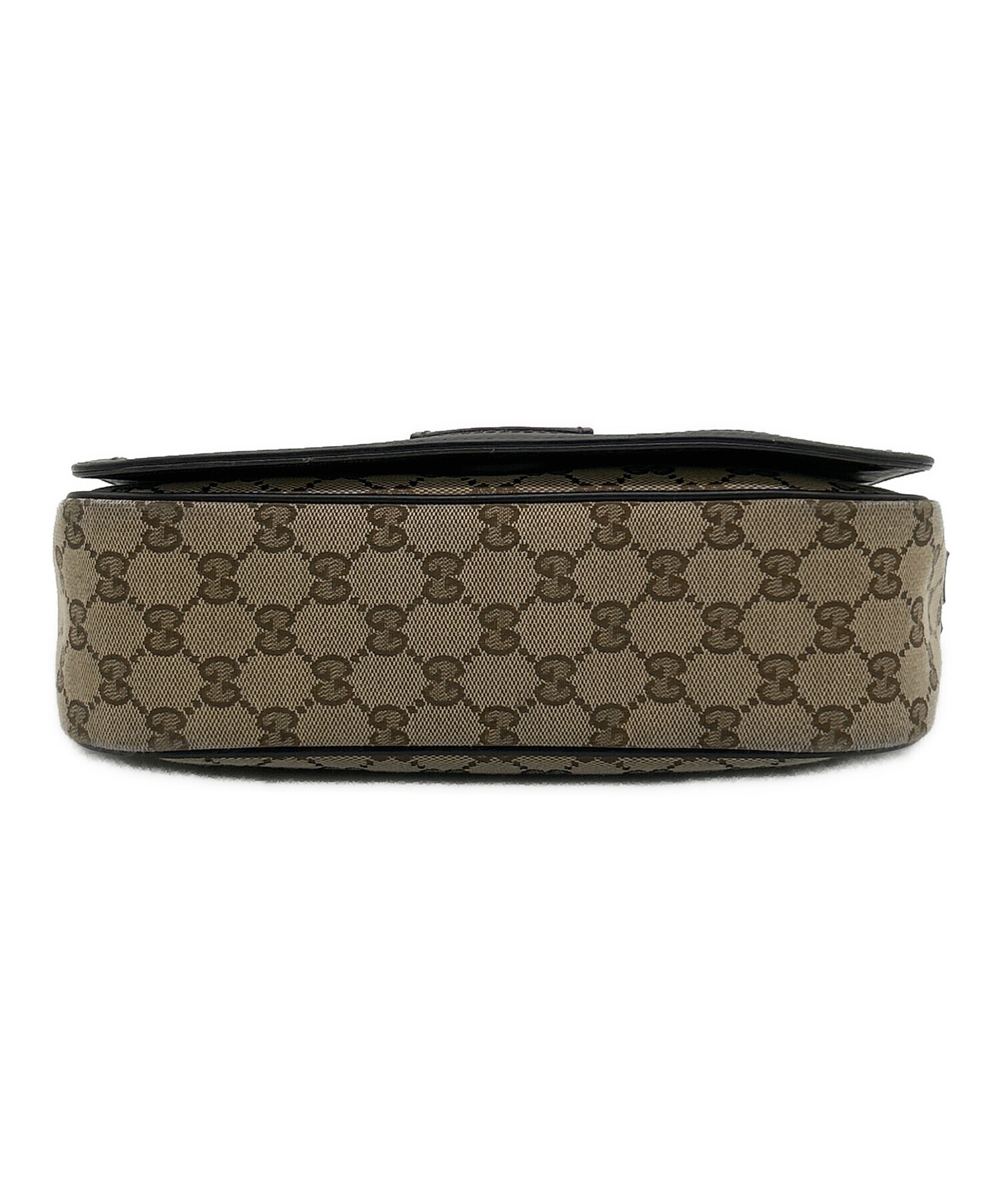 中古・古着通販】GUCCI (グッチ) フラップショルダーバッグ ベージュ 