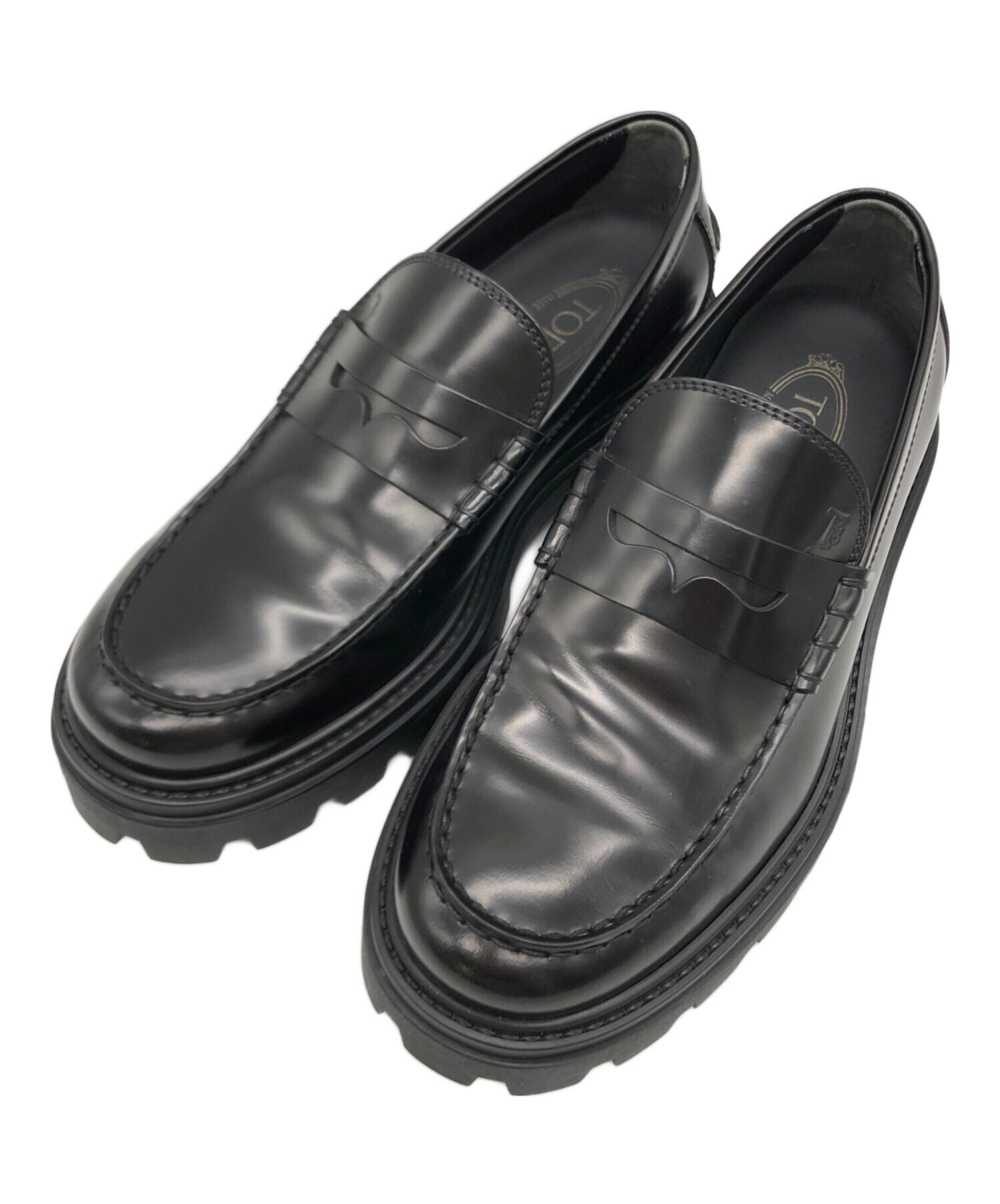 中古・古着通販】TOD'S (トッズ) コインローファー ブラック サイズ
