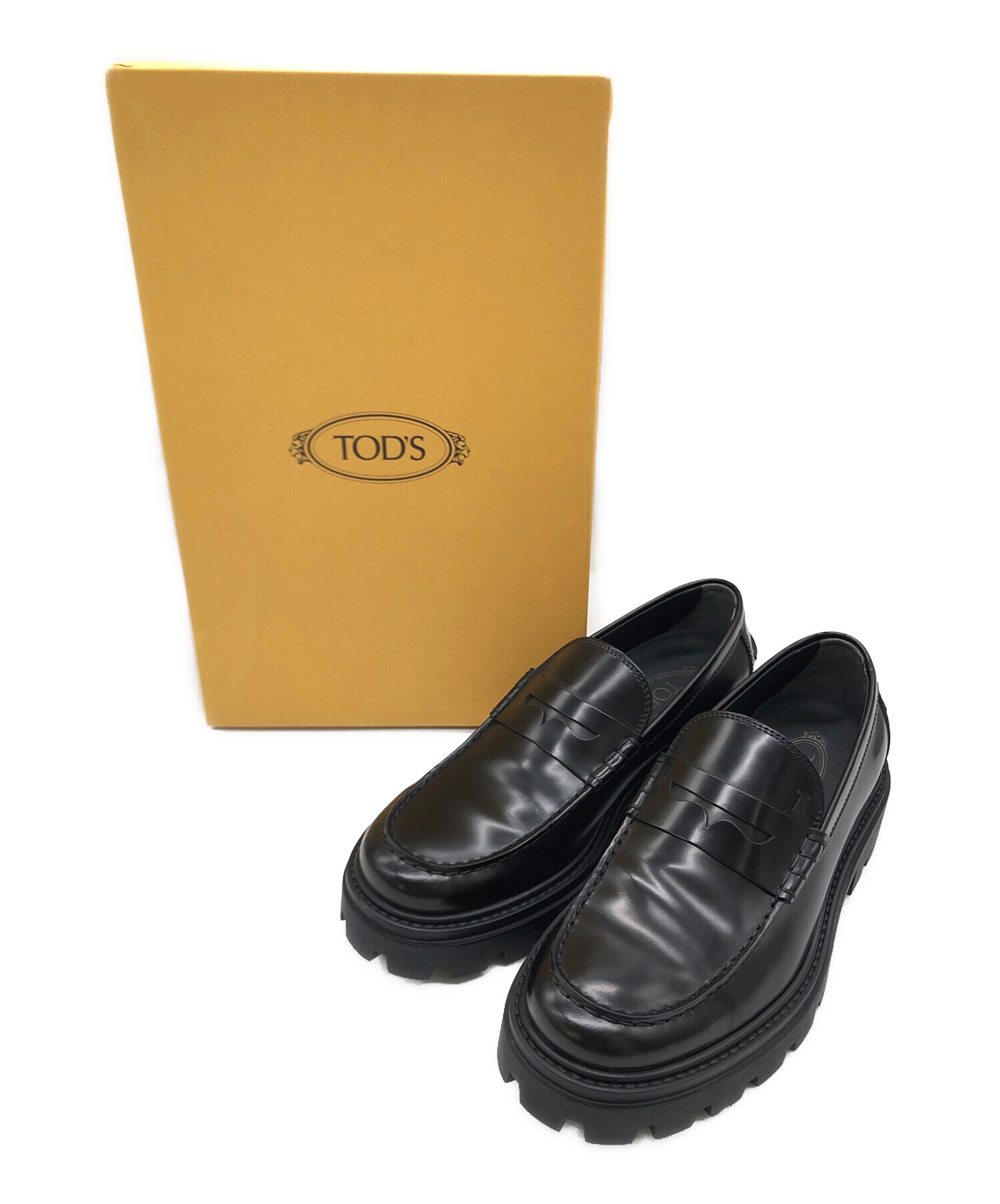 中古・古着通販】TOD'S (トッズ) コインローファー ブラック サイズ