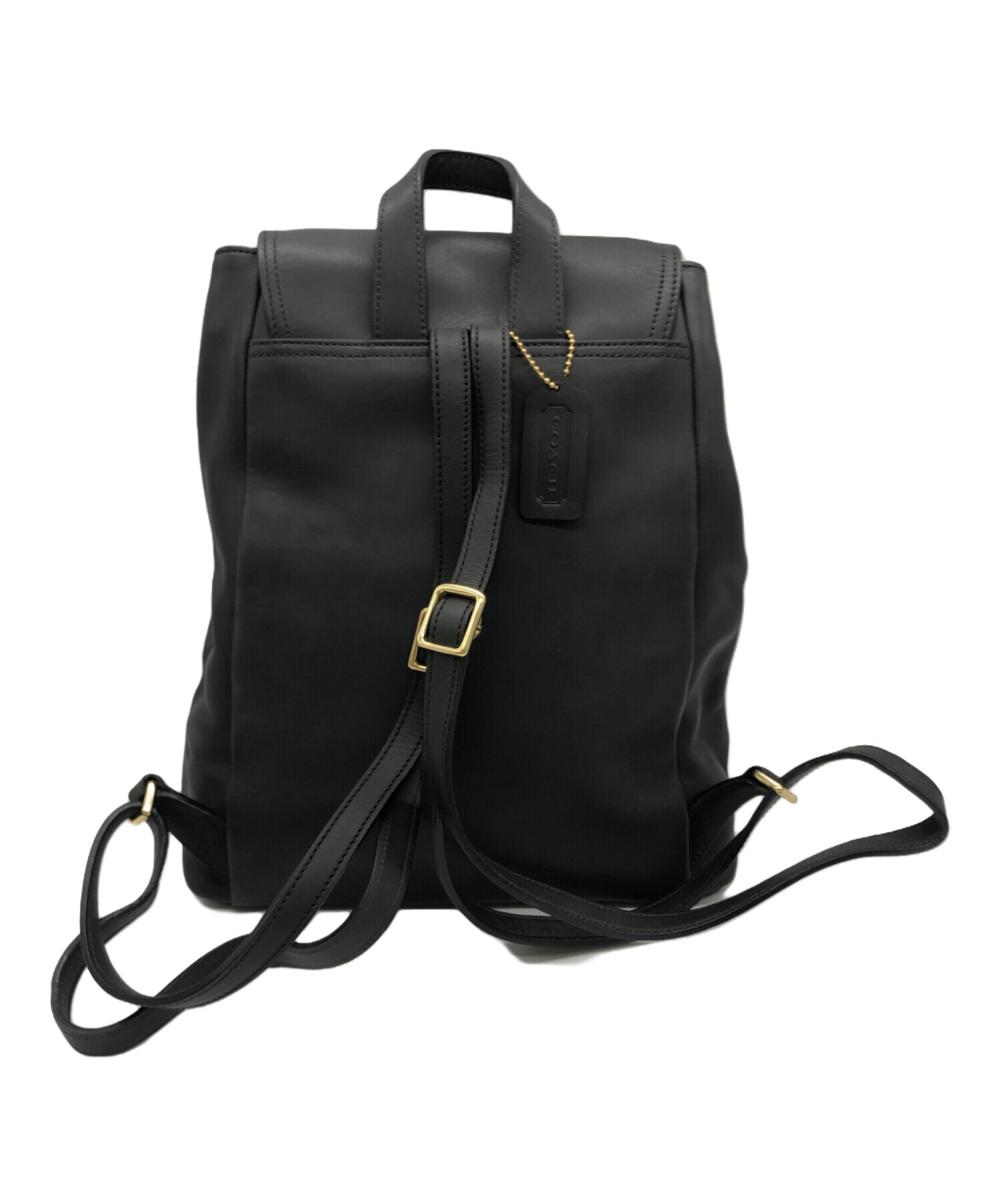 中古・古着通販】COACH (コーチ) レザーリュック ブラック｜ブランド 