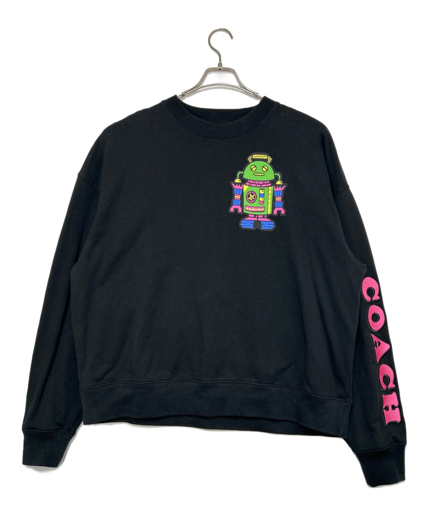 中古・古着通販】COACH (コーチ) クルーネックスウェット ブラック 