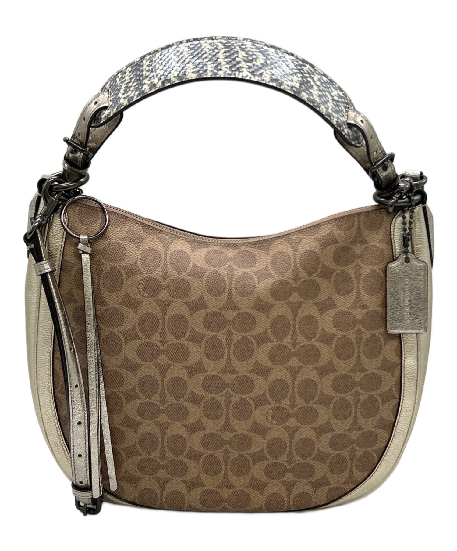 中古・古着通販】COACH (コーチ) 2WAYショルダーバッグ ベージュ