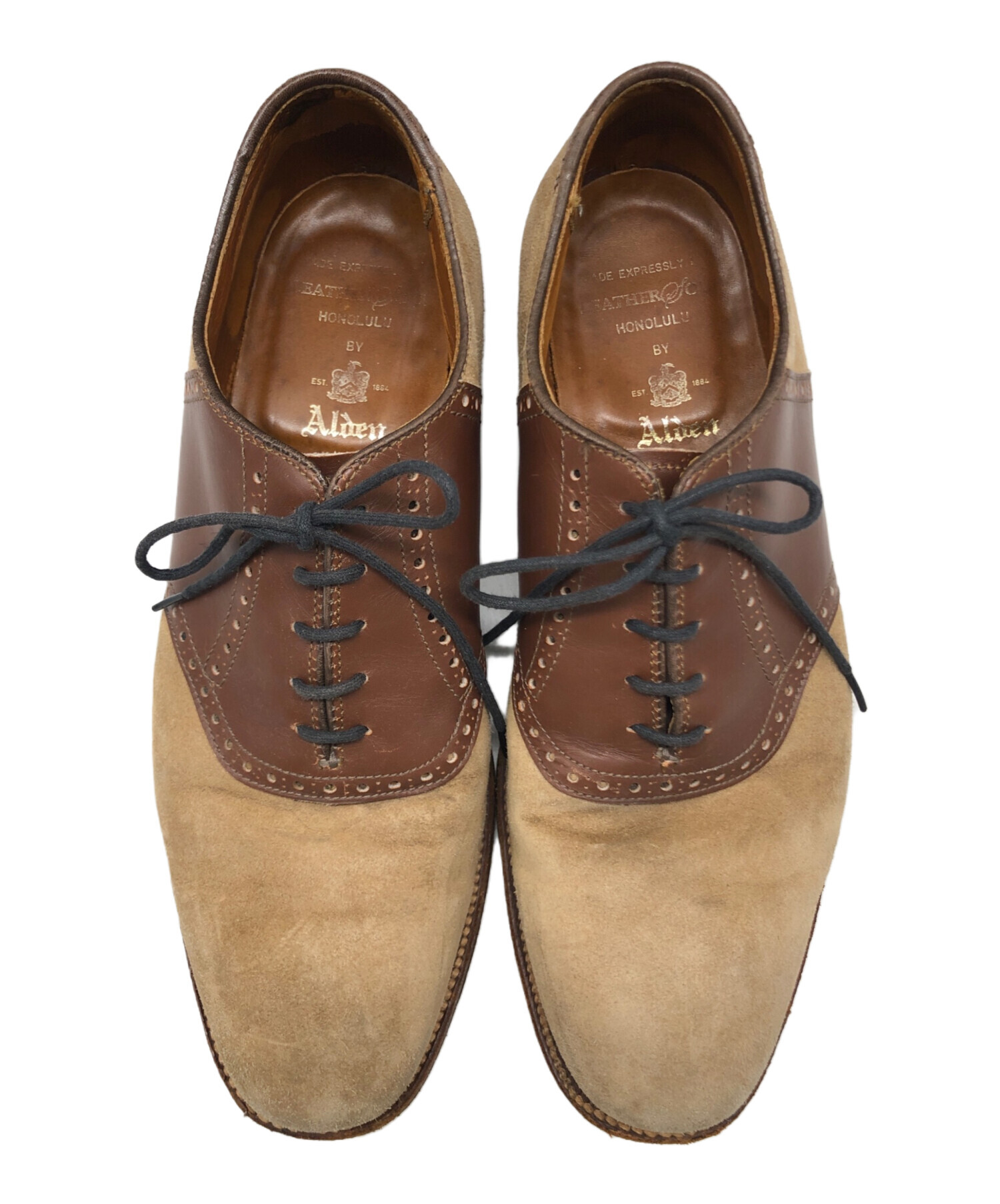 Alden ブラウンレザー レースアップシューズ 中古・古着通販】Alden (オールデン) レースアップシューズ ブラウン