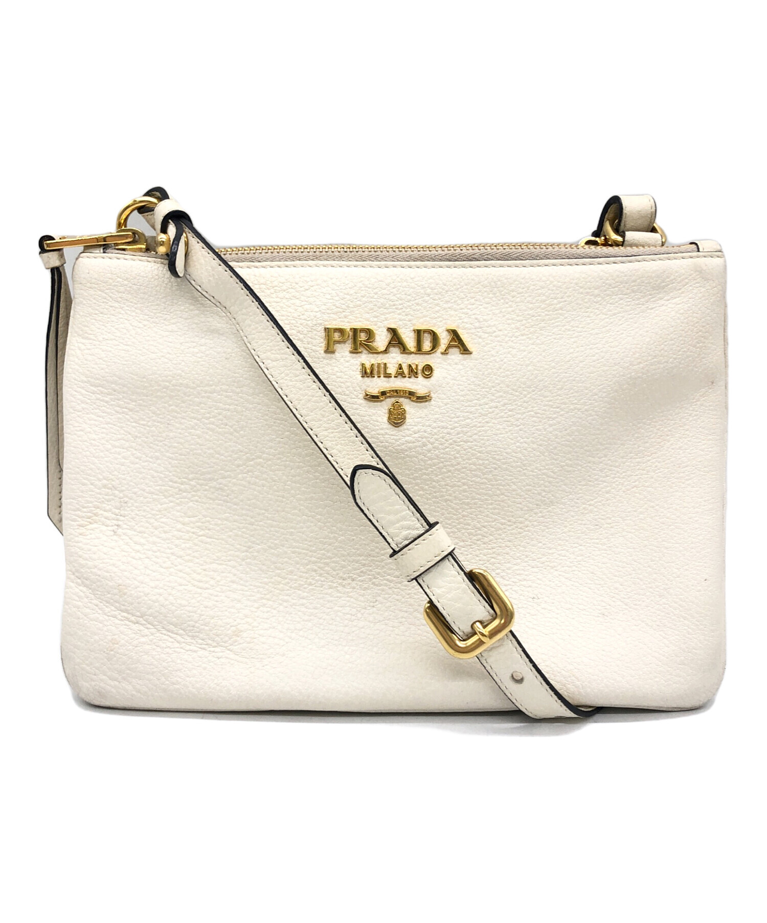 中古・古着通販】PRADA (プラダ) ショルダーバッグ ホワイト｜ブランド 