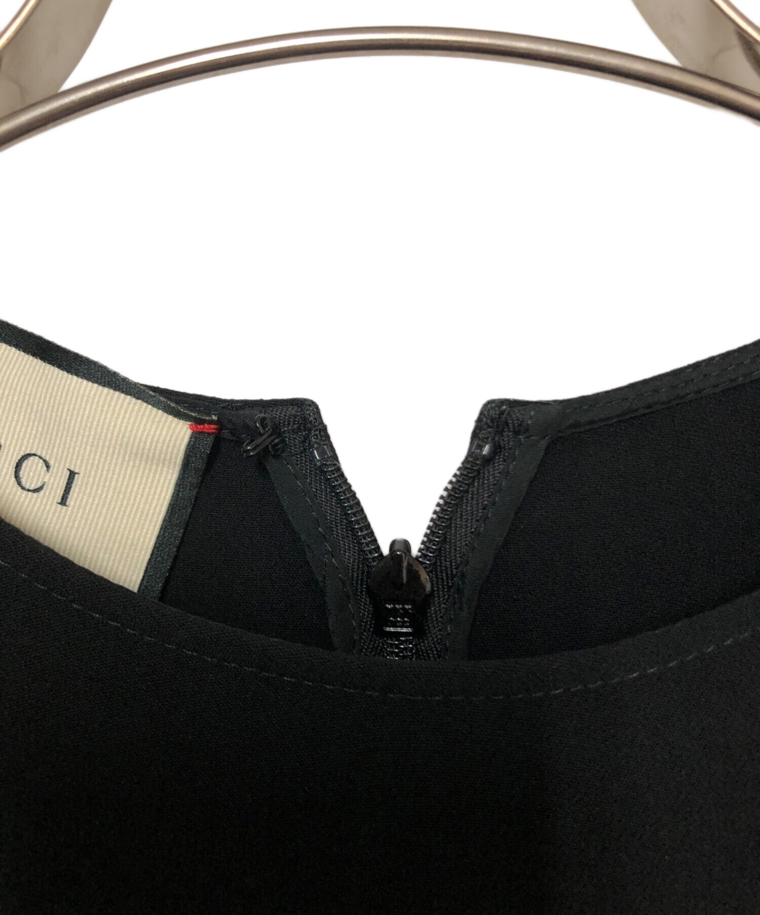 中古・古着通販】GUCCI (グッチ) 半袖ワンピース ブラック サイズ:SIZE