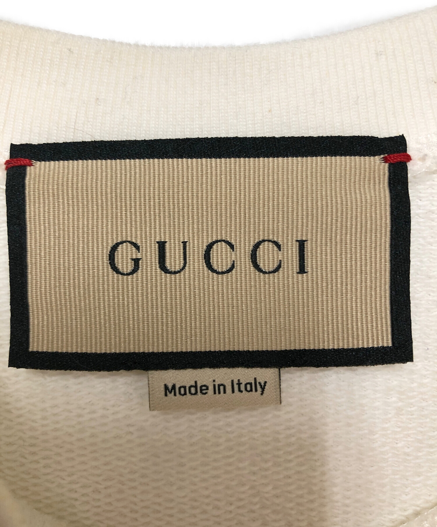 中古・古着通販】GUCCI (グッチ) White Cotton Love Parade Sweatshirt 