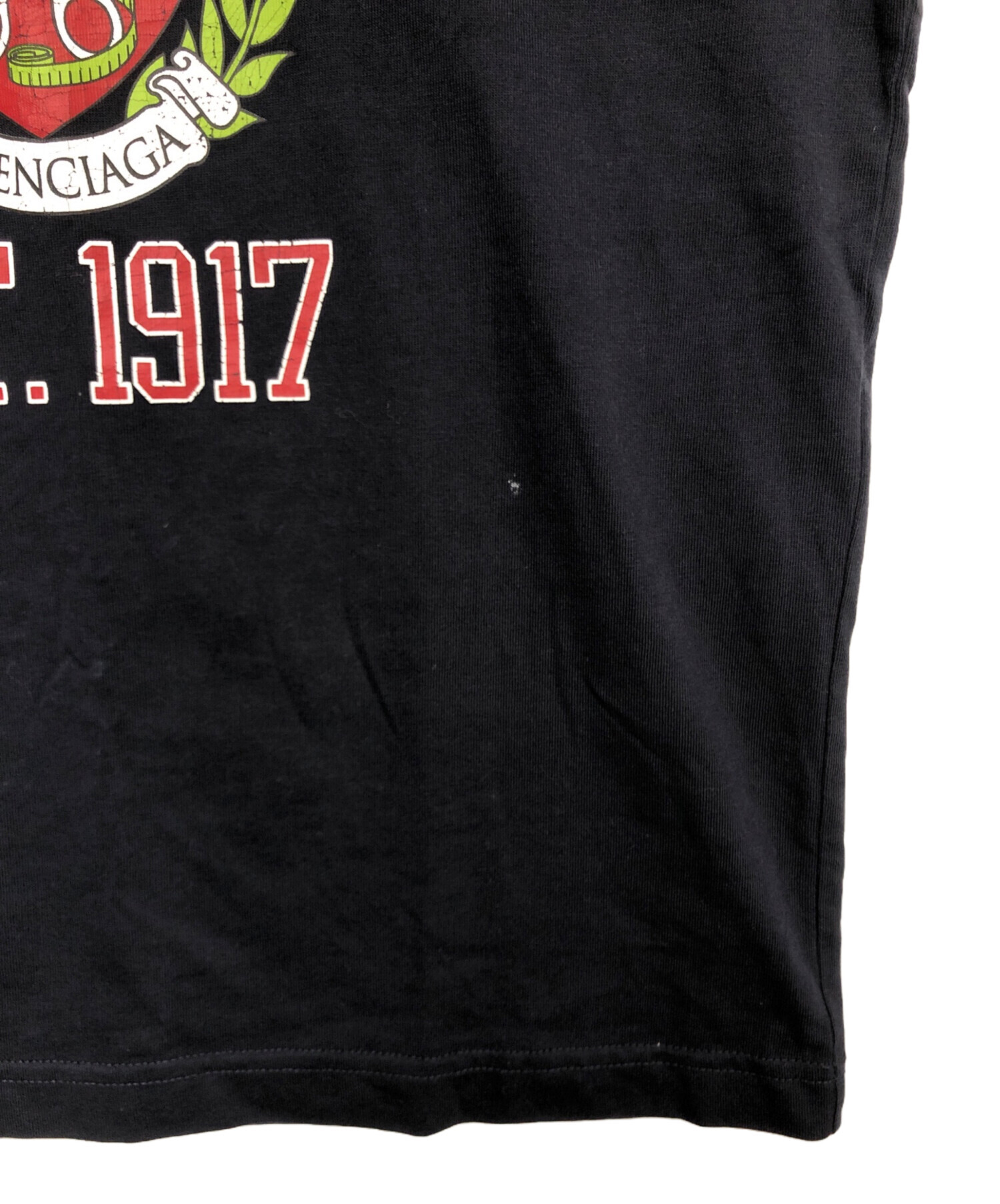 中古・古着通販】BALENCIAGA (バレンシアガ) カレッジTシャツ ネイビー