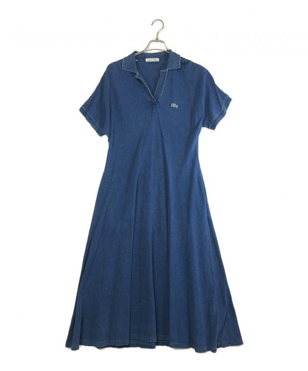 中古・古着通販】LACOSTE (ラコステ) 鹿の子地 ポロドレス インディゴ