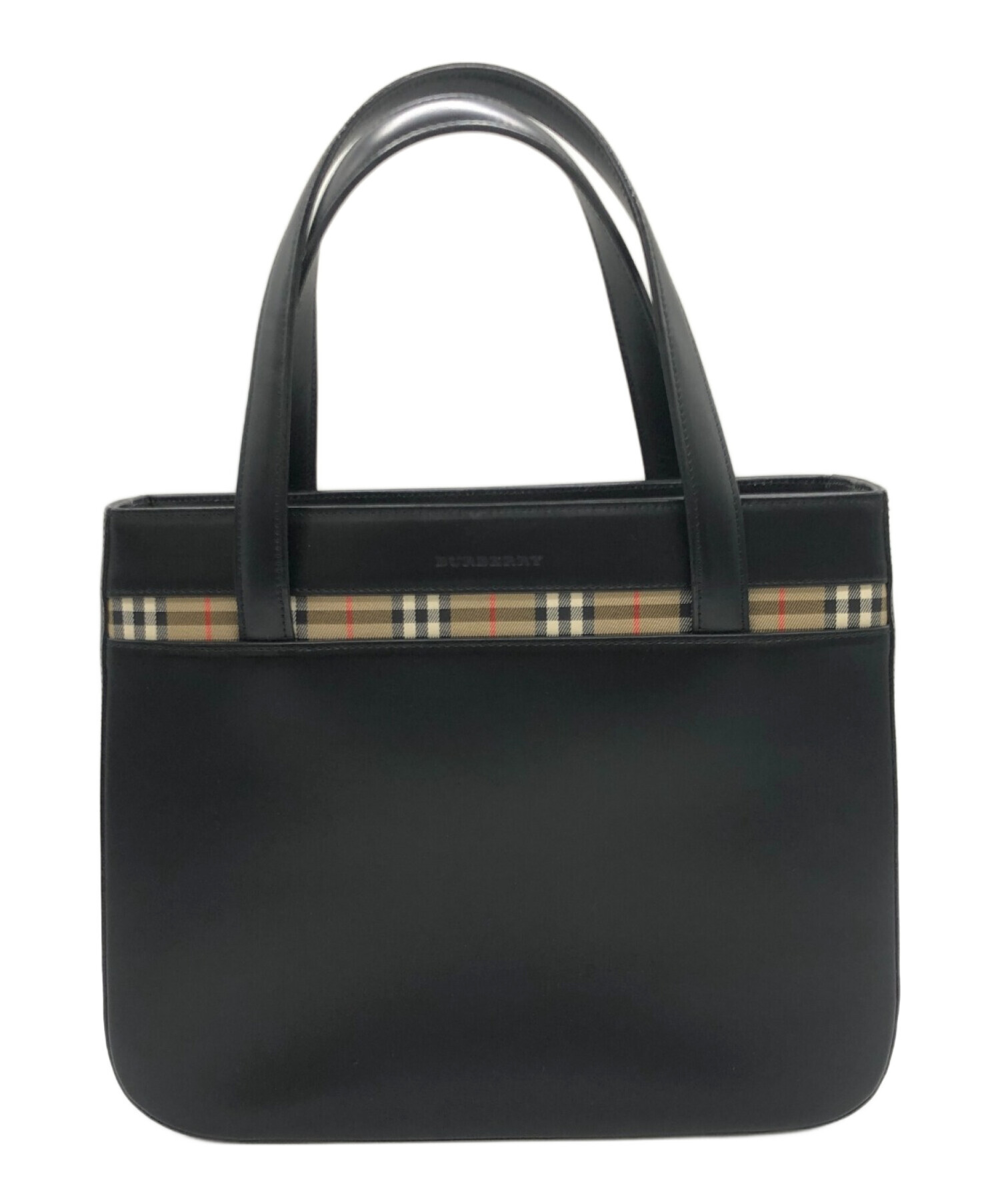 BURBERRY Londonブラック ハンドバッグ 中古・古着通販】BURBERRY (バーバリー) ハンドバッグ ブラック