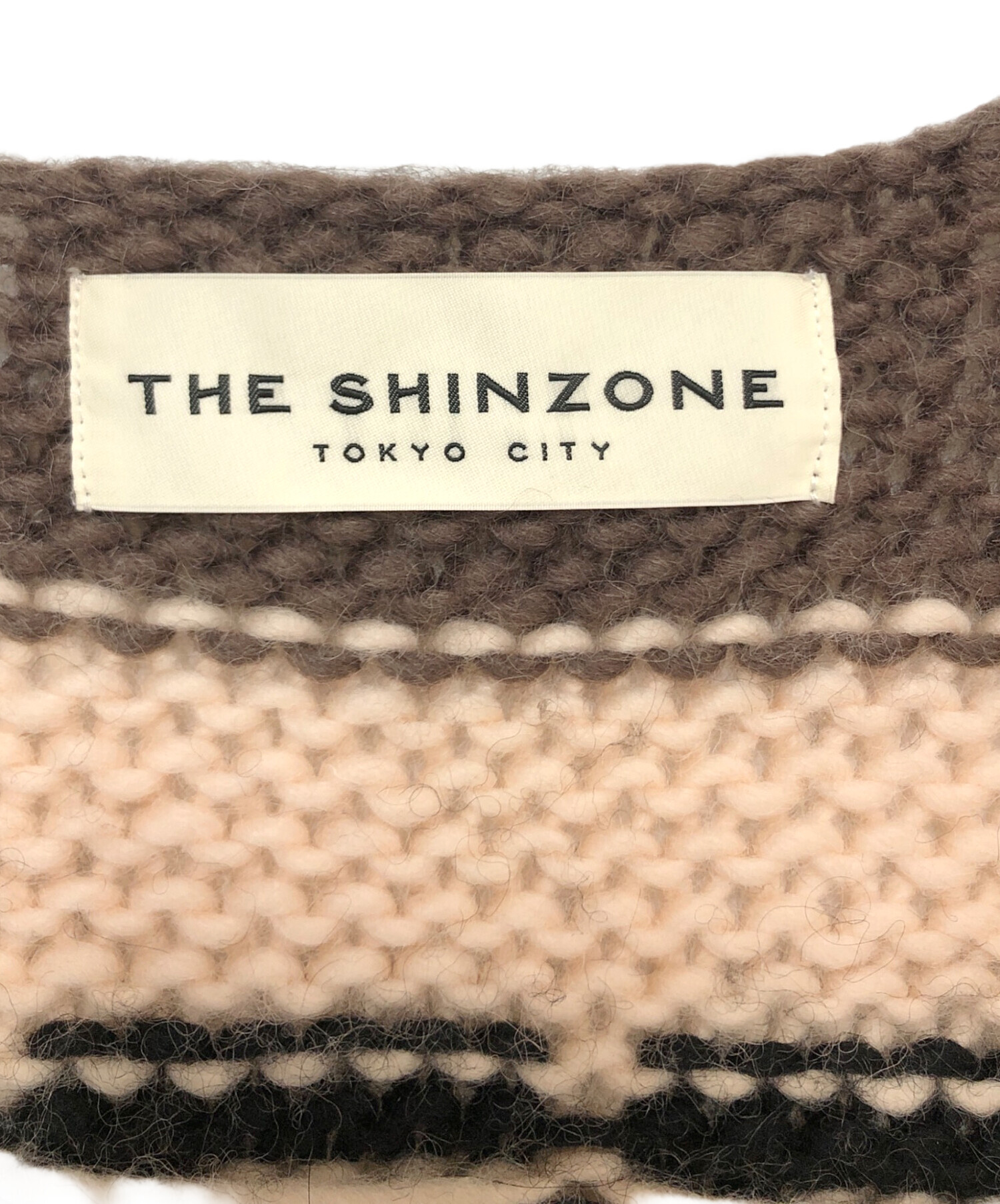 THE SHINZONE ザシンゾーン カーディガン M 茶 【古着】【中古】 中古・古着通販】THE SHINZONE (ザ シンゾーン) 厚手カーディガン