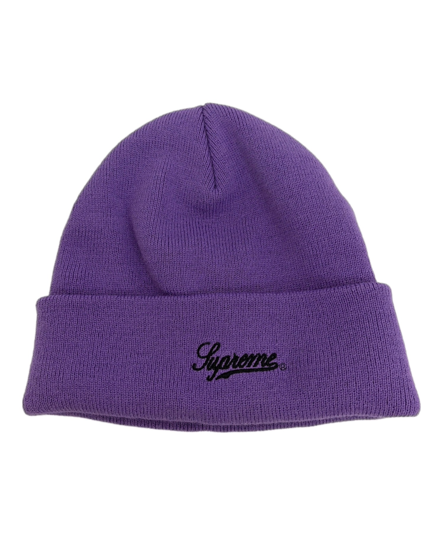 中古・古着通販】Supreme (シュプリーム) ニット帽 パープル×ブラック