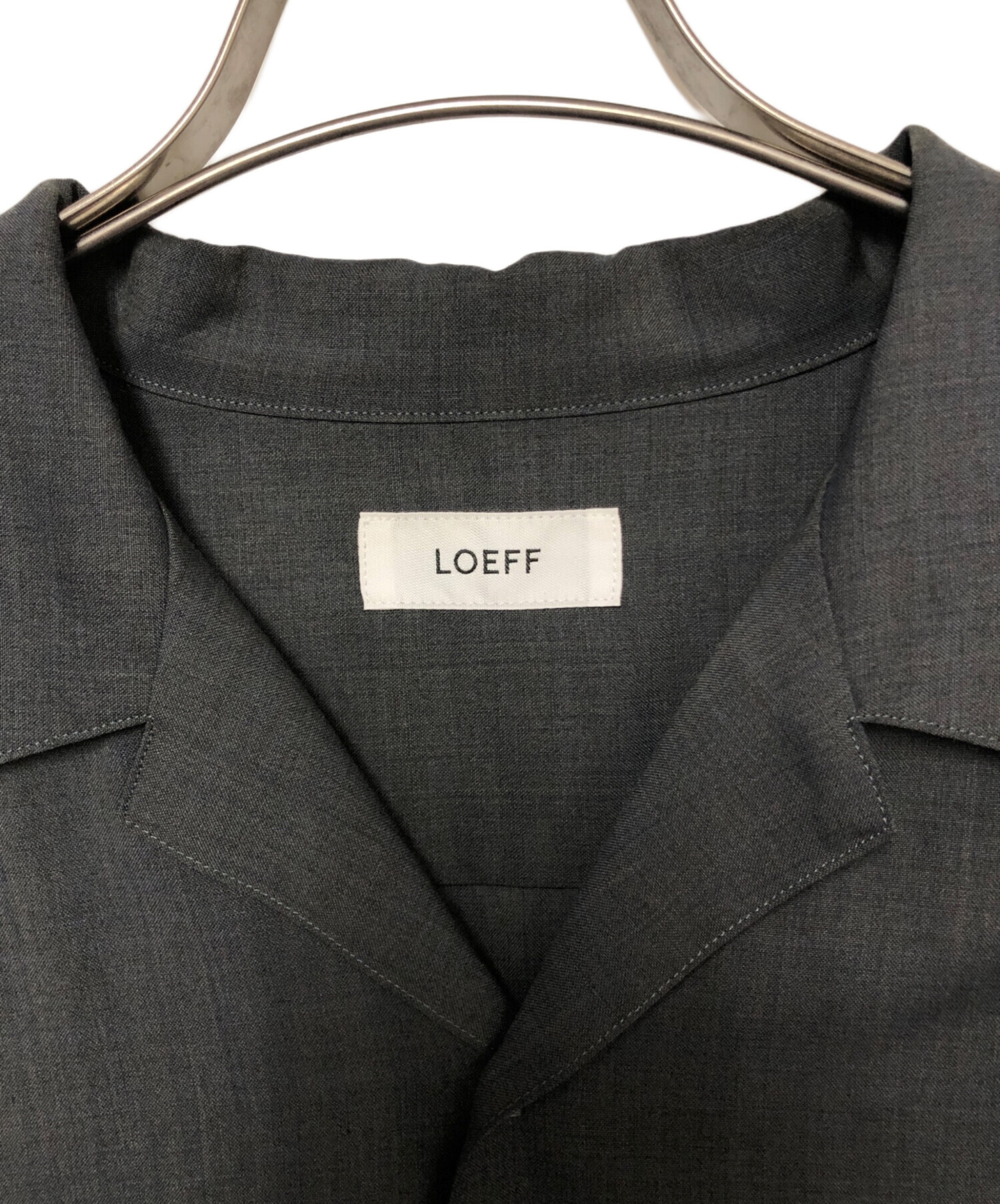 LOEFF ロエフ カジュアルシャツ XS グレー 【古着】【中古】【送料無料】 中古・古着通販】LOEFF (ロエフ) 半袖シャツ グレー サイズ:M
