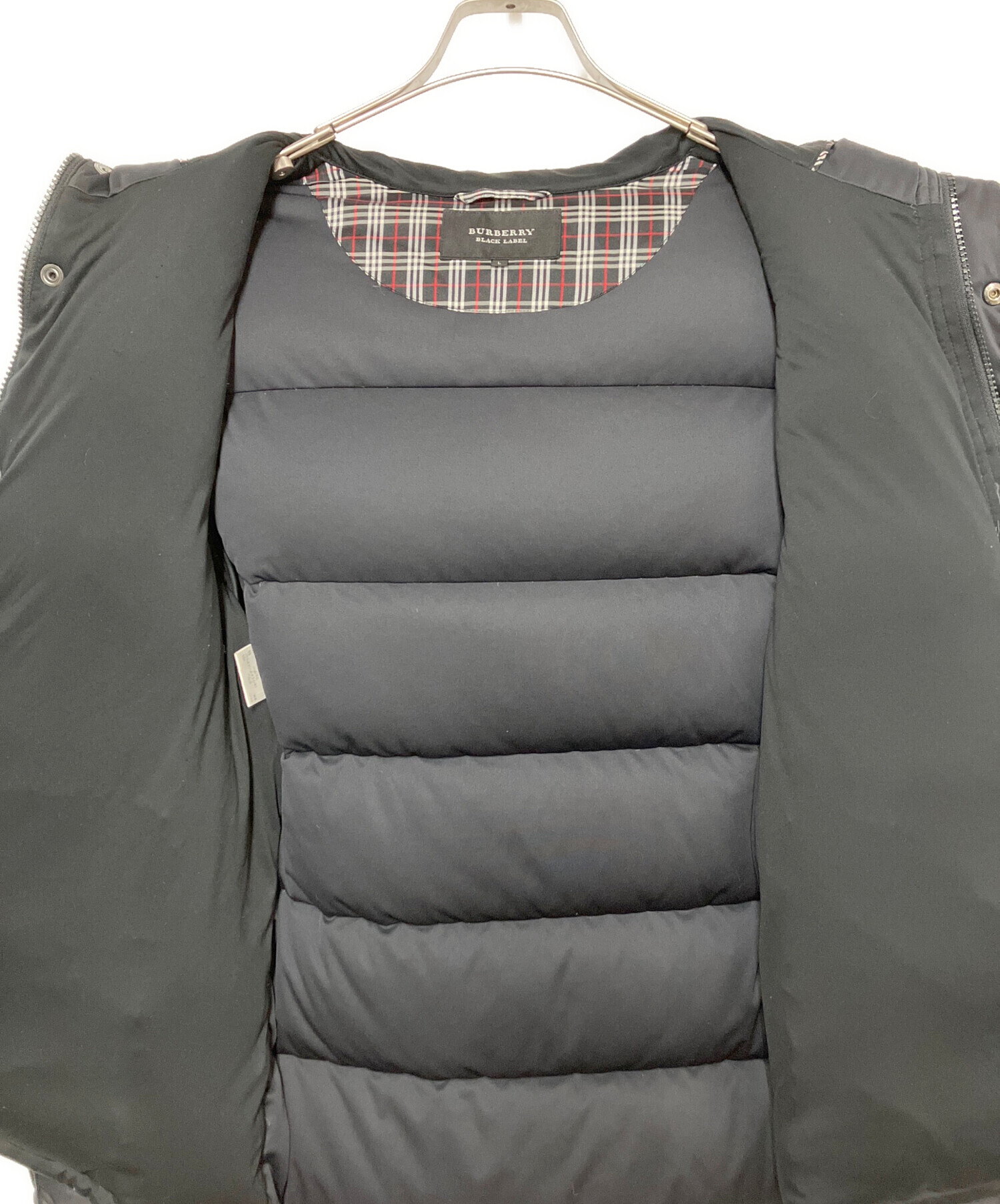 【Lサイズ】BURBERRY BLACK LABEL ダウンジャケット グレー 中古・古着通販】BURBERRY BLACK LABEL (バーバリーブラックレーベル