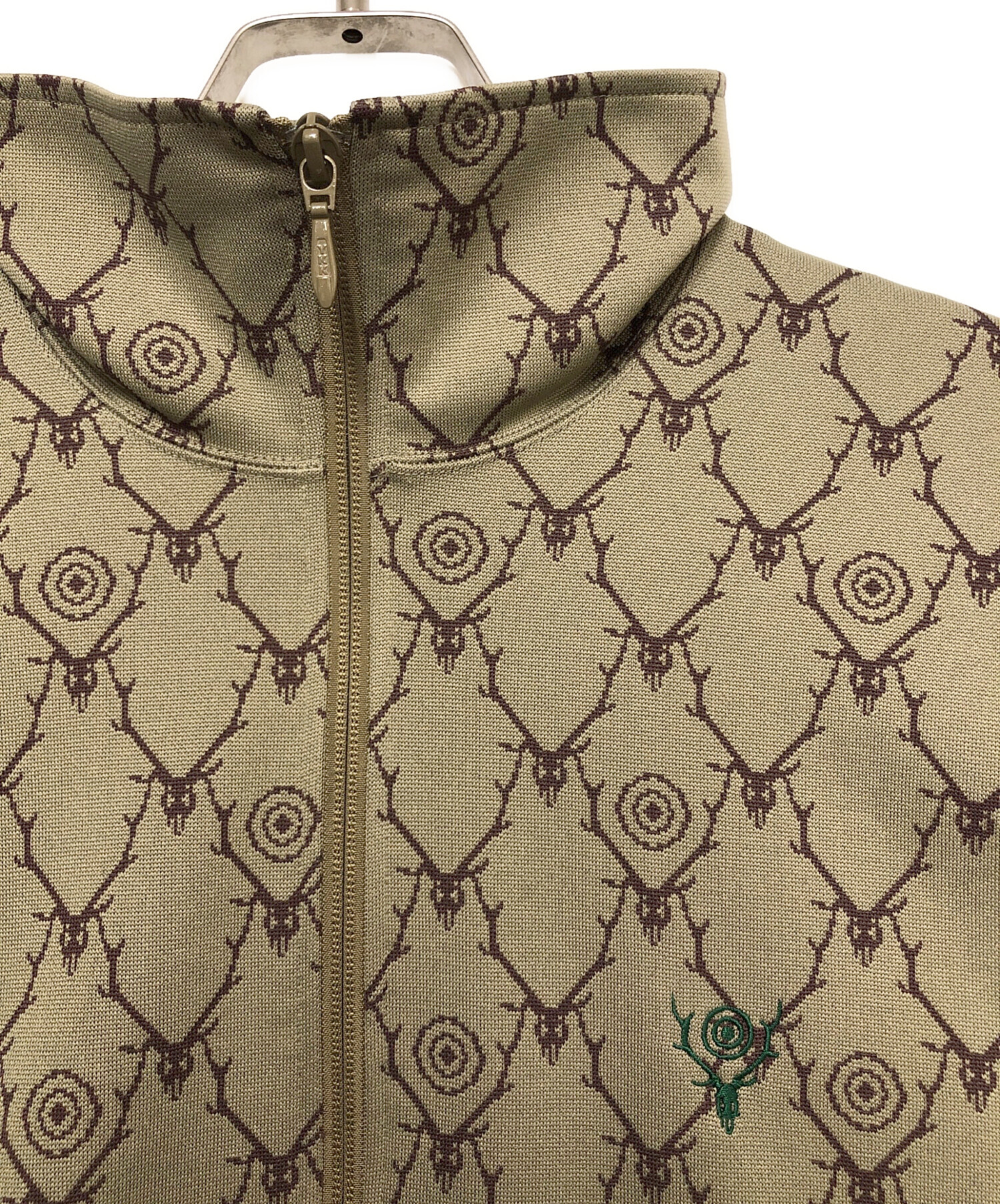 south2west8 ダークブラウン・カーキ色フード付ジャケット　メンズxs south2west8 ダークブラウン・カーキ色フード付ジャケット メンズxs