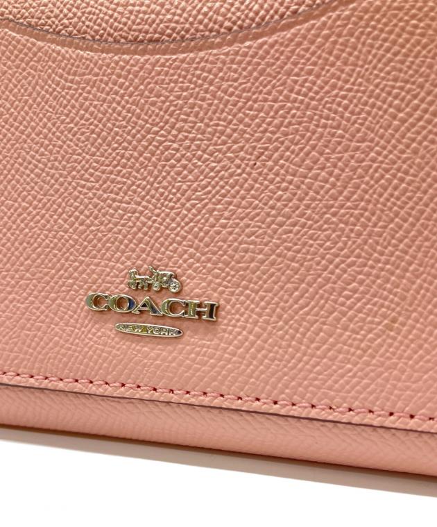 ★送料込★■COACH F53780 人気色ライトカーキ×ピンク！新品 中古・古着通販】COACH (コーチ) レザーショルダーバッグ ピンク