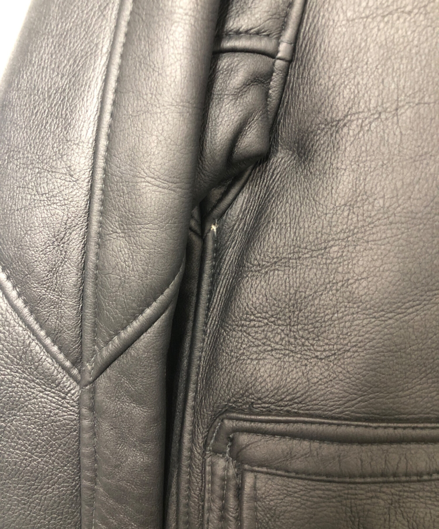 中古・古着通販】Schott (ショット) ムートンジャケット ブラック