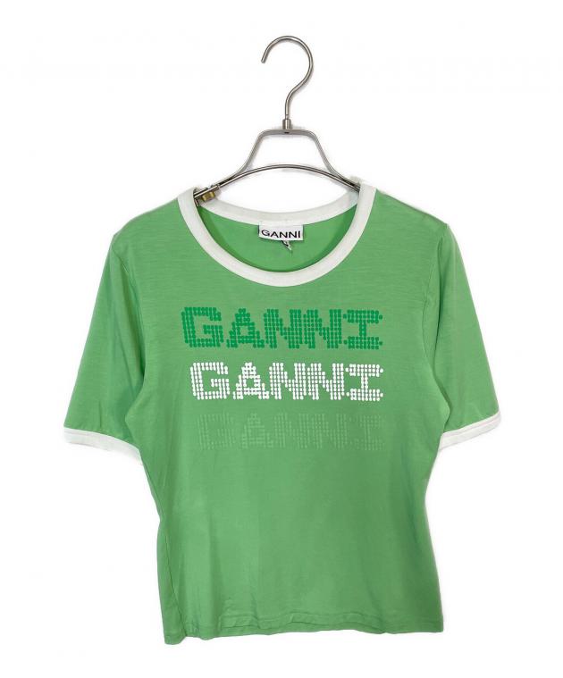 【新品未使用タグ付】GANNI ガニー リンガーＴシャツ M 中古・古着通販】Ganni (ガニー) フロントプリントリンガーTシャツ