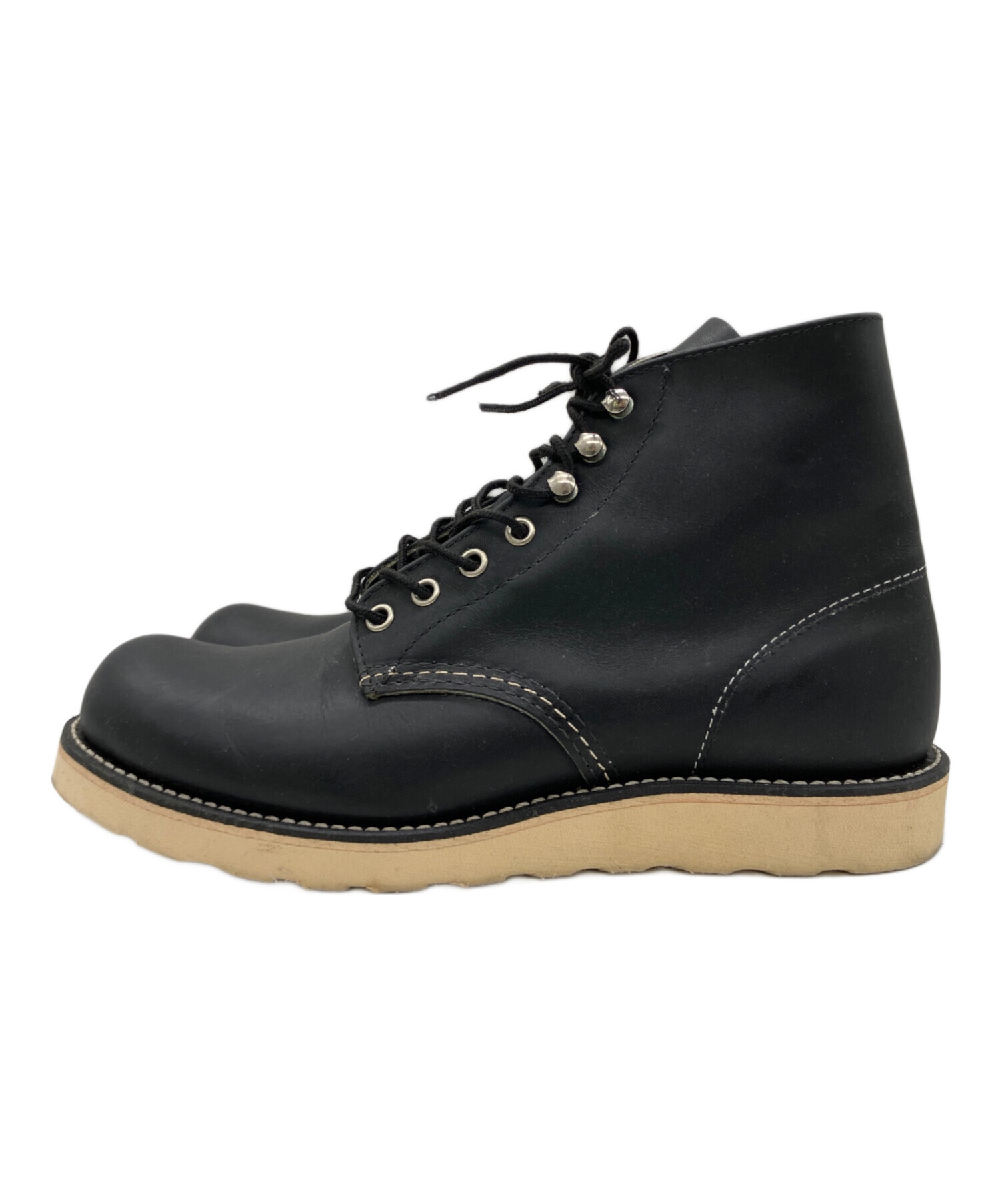REDWINGブラック プレーントゥ25cm 中古・古着通販】RED WING (レッドウィング) プレーントゥブーツ