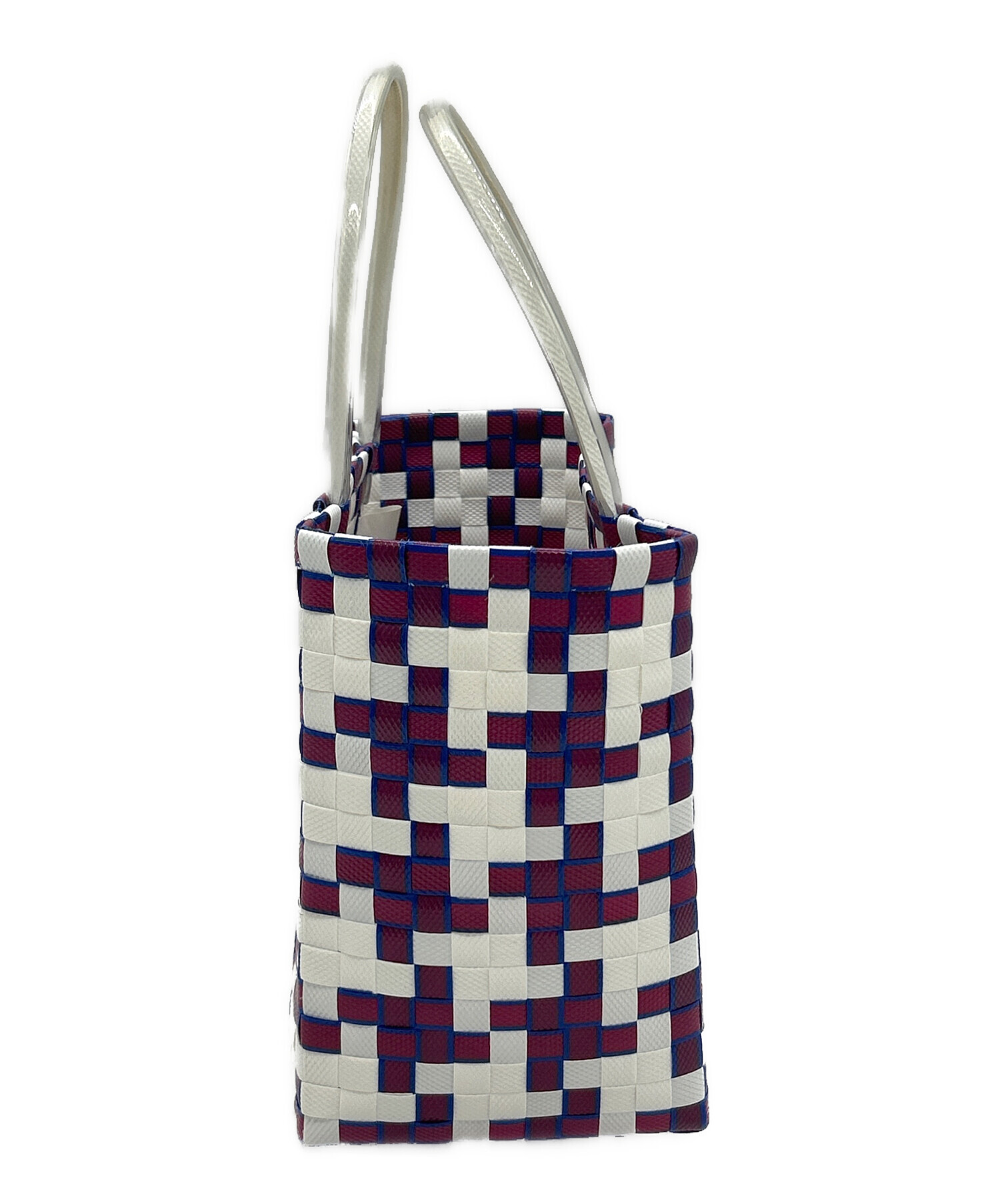 中古・古着通販】MARNI (マルニ) カゴバッグ ホワイト×パープル