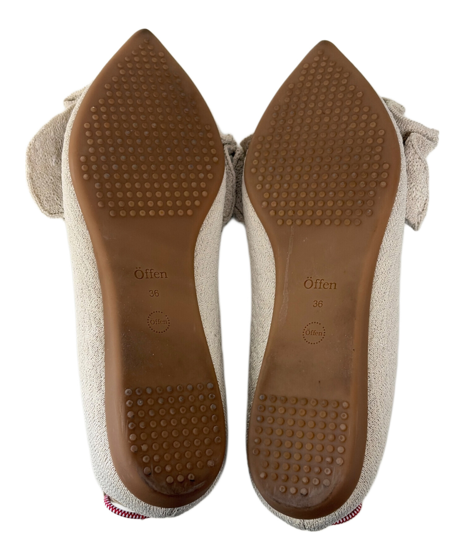 Offen フリルフラットシューズ39(24.5) 中古・古着通販】Offen (オッフェン) フリル付フラットシューズ
