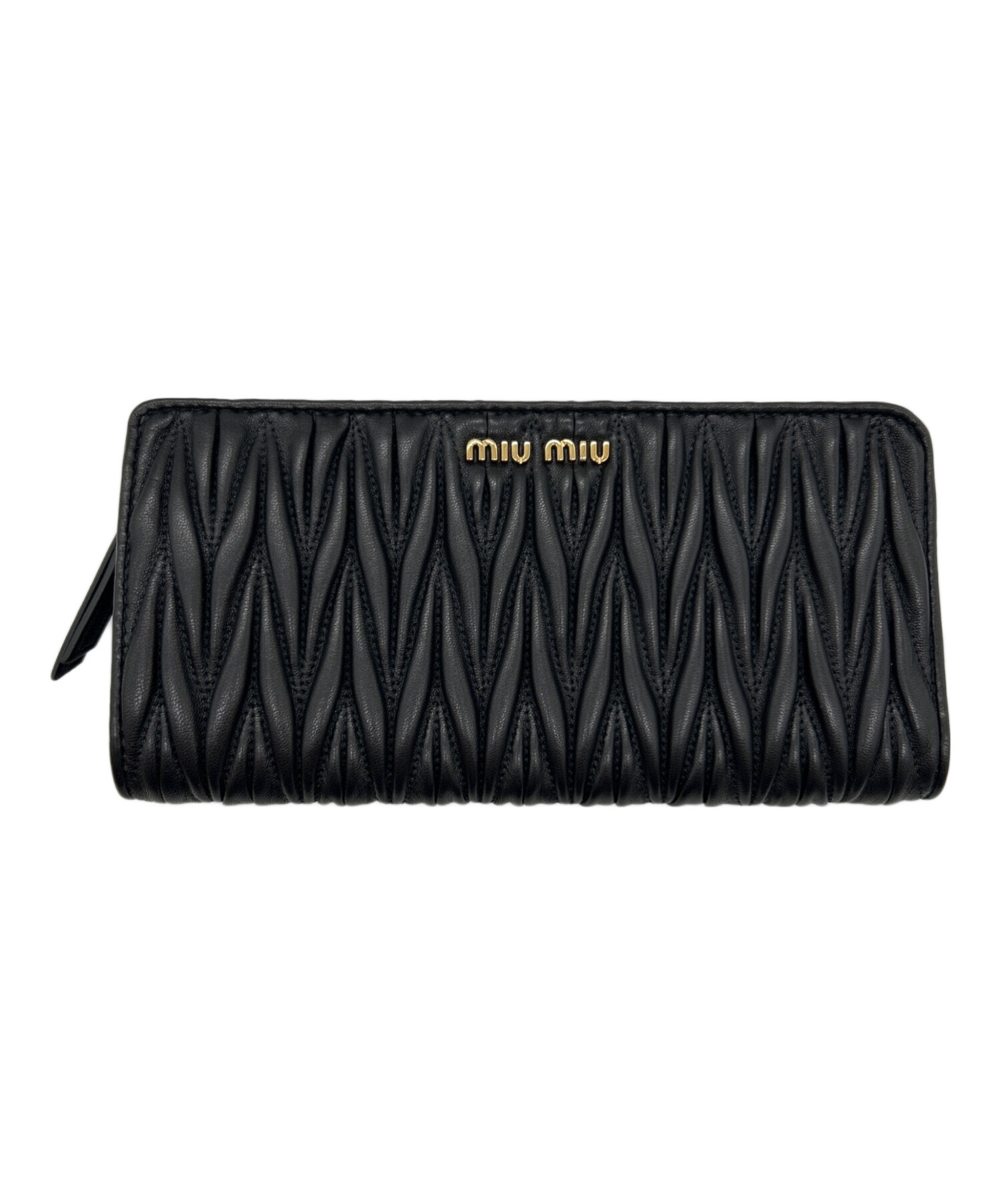Miu Miu ミュウミュウ 財布・ケース  黒 【古着】【中古】 Miu Miu（ミュウミュウ）財布・コインケース 黒 サイズ:- レディース