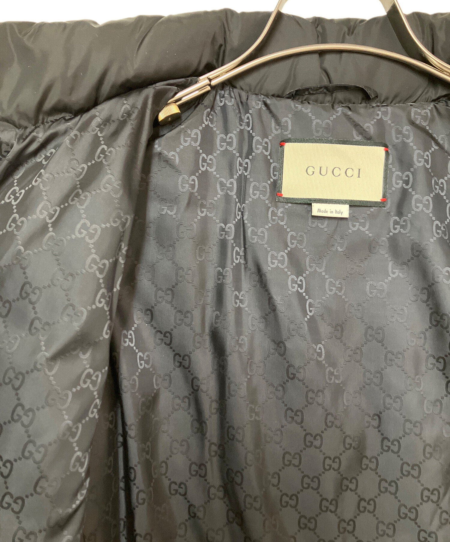 中古・古着通販】GUCCI (グッチ) ダウンジャケット ブラック サイズ