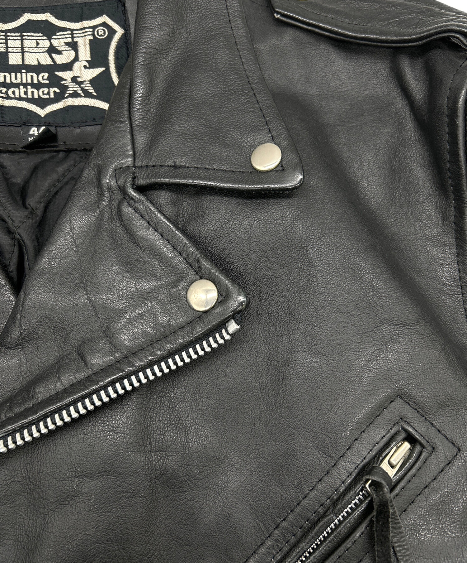 中古・古着通販】FIRST (ファースト) レザーライダースジャケット