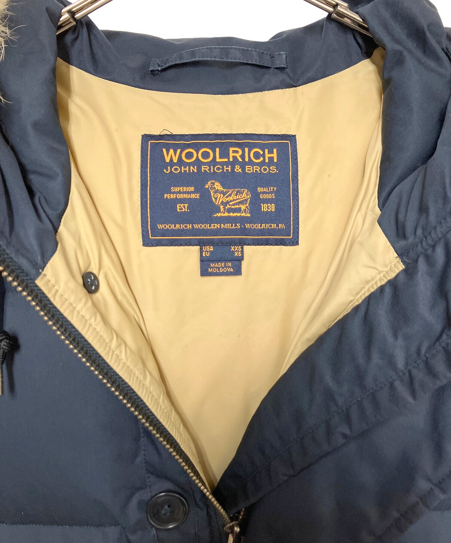 中古・古着通販】WOOLRICH (ウールリッチ) ダウンジャケット ネイビー