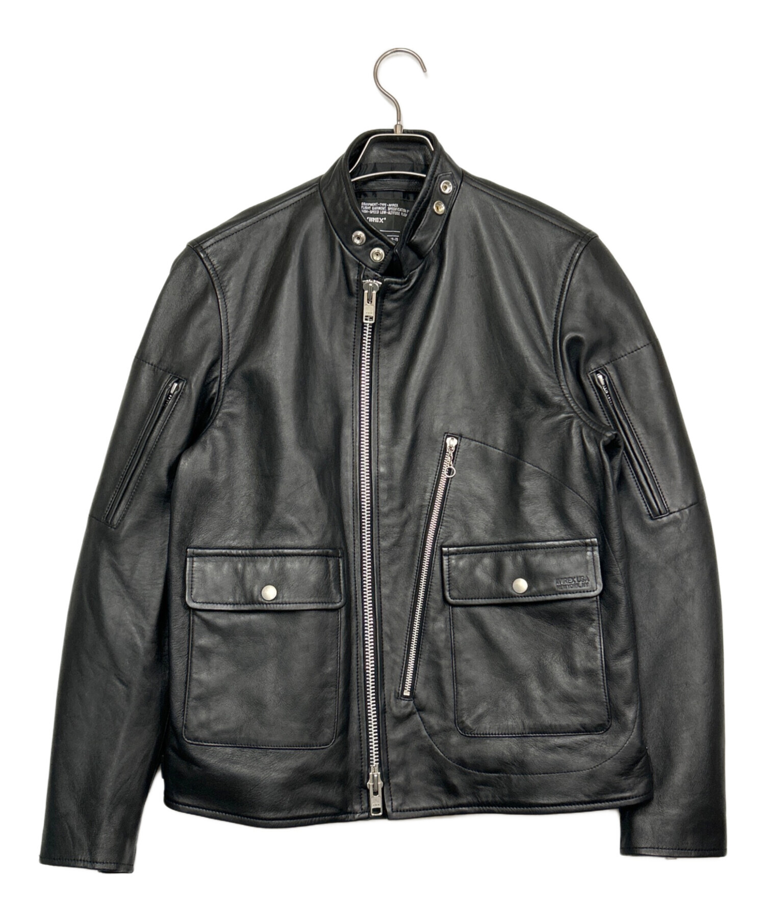 中古・古着通販】AVIREX (アヴィレックス) レザーライダースジャケット