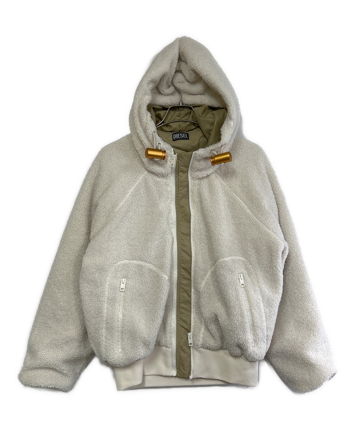 中古・古着通販】DIESEL (ディーゼル) ボアジャケット ホワイト サイズ