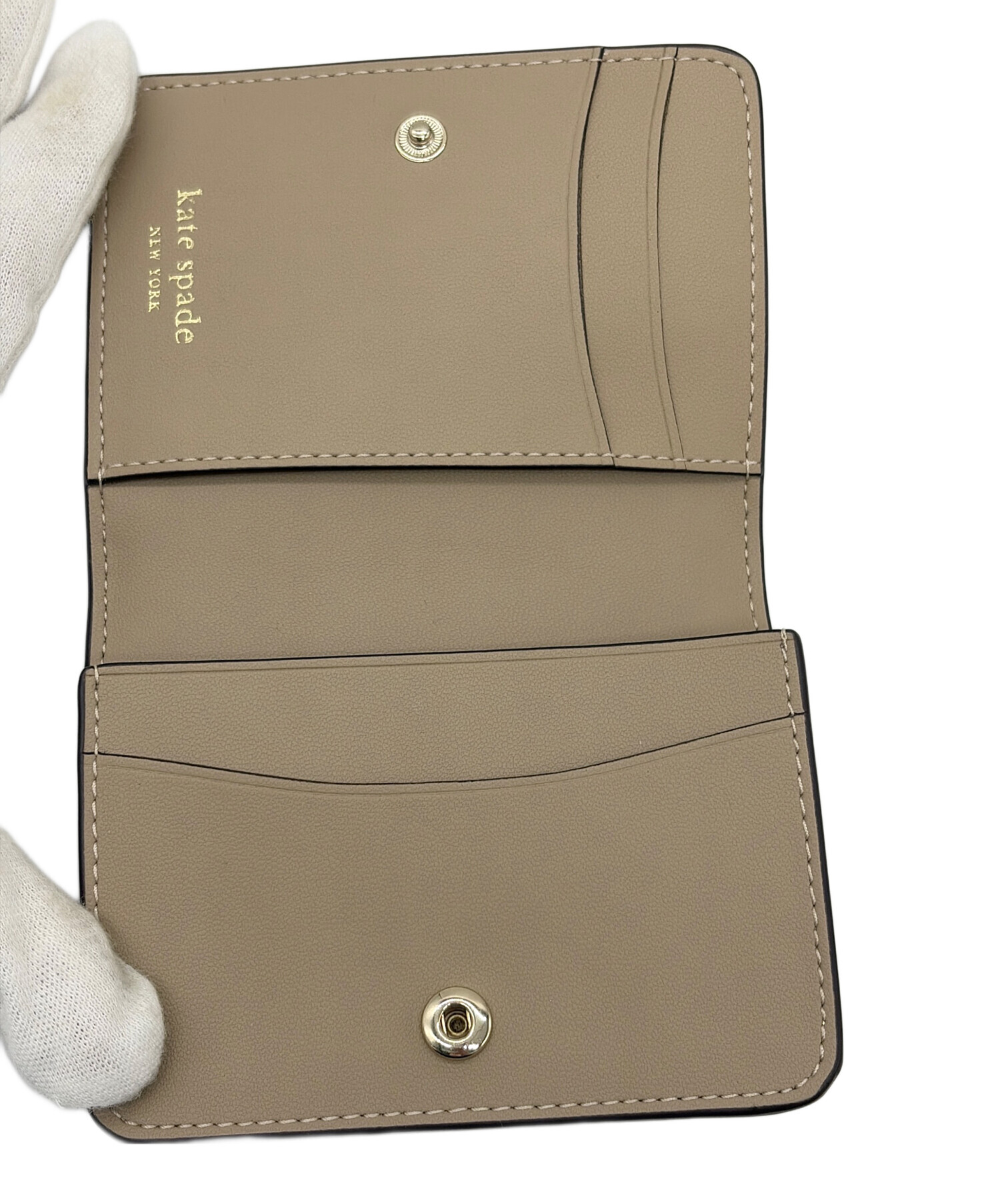 中古・古着通販】Kate Spade (ケイトスペード) カードケース ベージュ