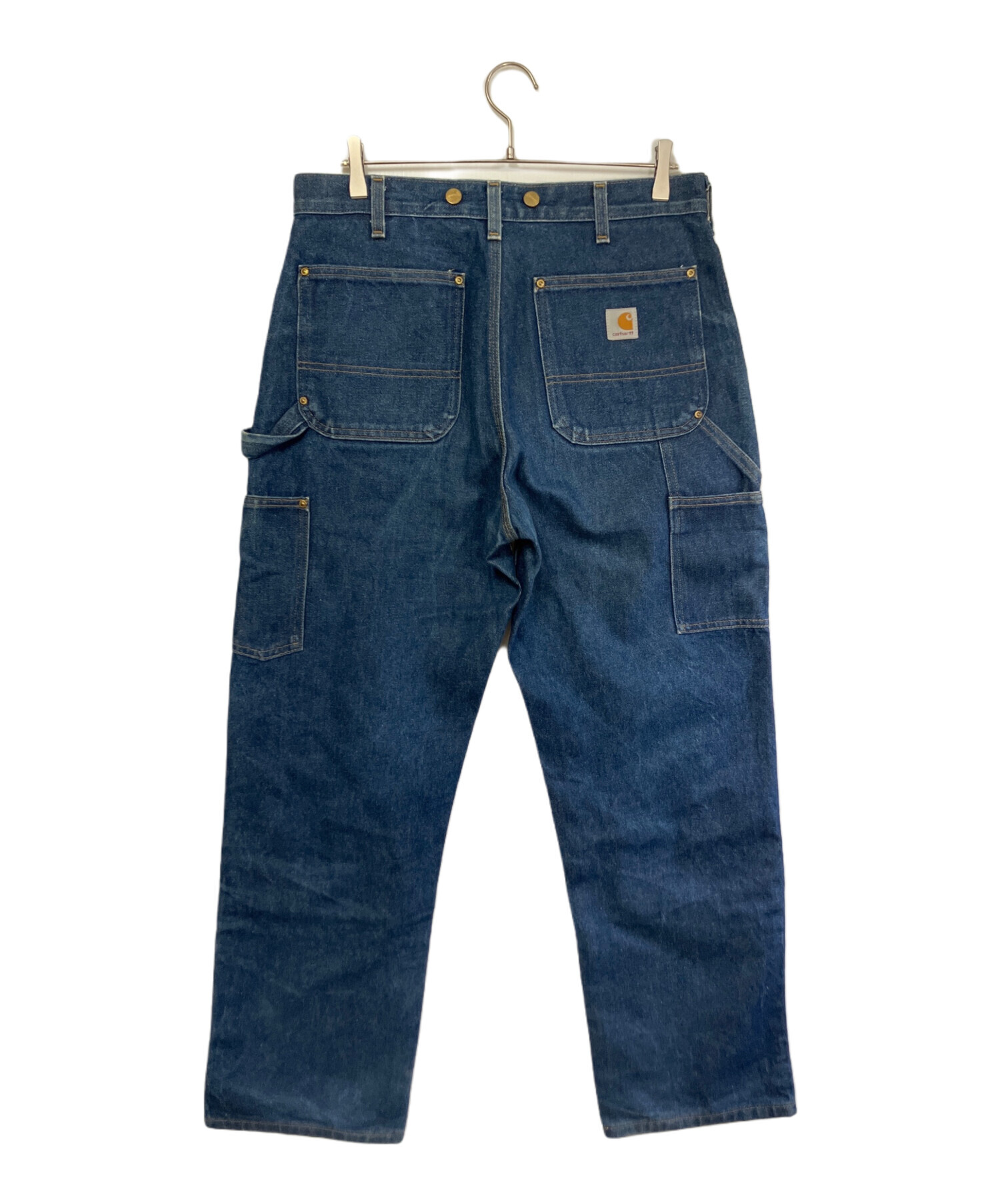 【希少美品】カーハート ダブルニー ペインターパンツ 32X32 インディゴ縦落 CarHartt(カーハート) 90s ダブルニーペインターパンツ インディゴ