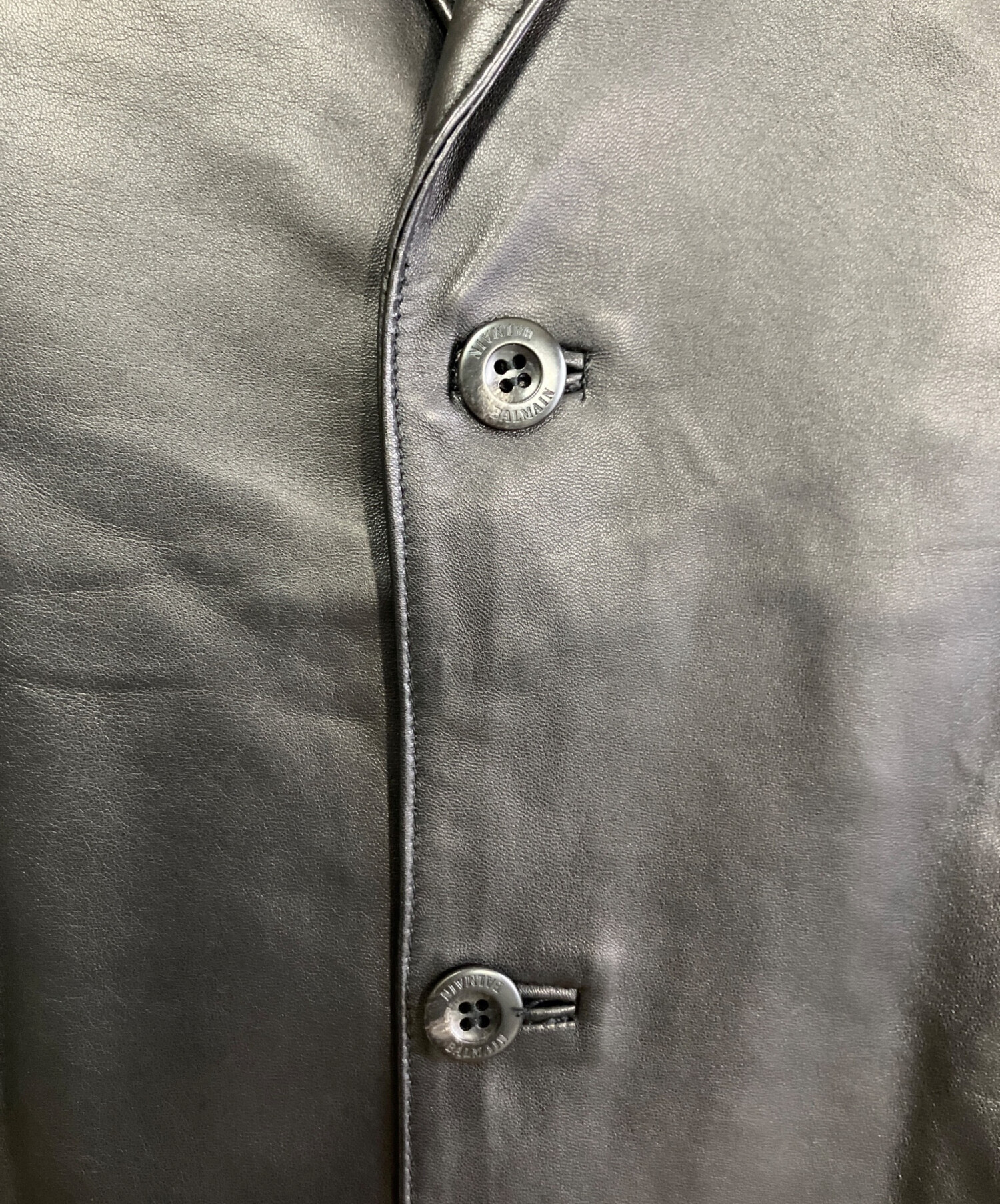中古・古着通販】BALMAIN (バルマン) レザージャケット ブラック