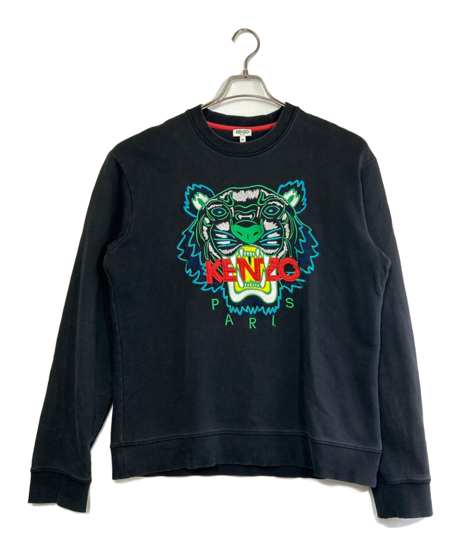 中古・古着通販】KENZO (ケンゾー) 刺繍スウェット ブラック サイズ 