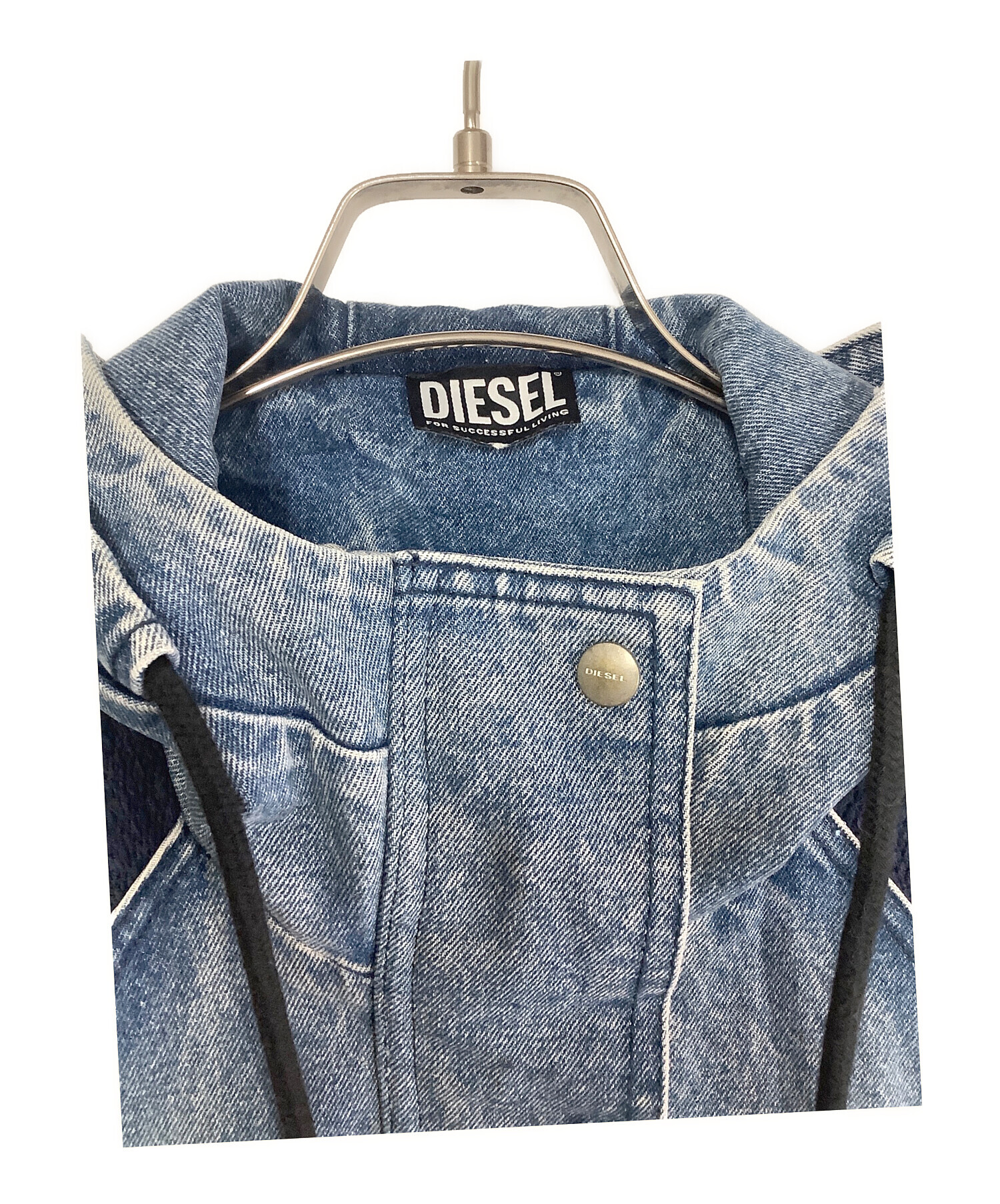 中古・古着通販】DIESEL (ディーゼル) ニットデニムジャケット 中古・古着通販】DIESEL (ディーゼル) ニットデニムジャケット