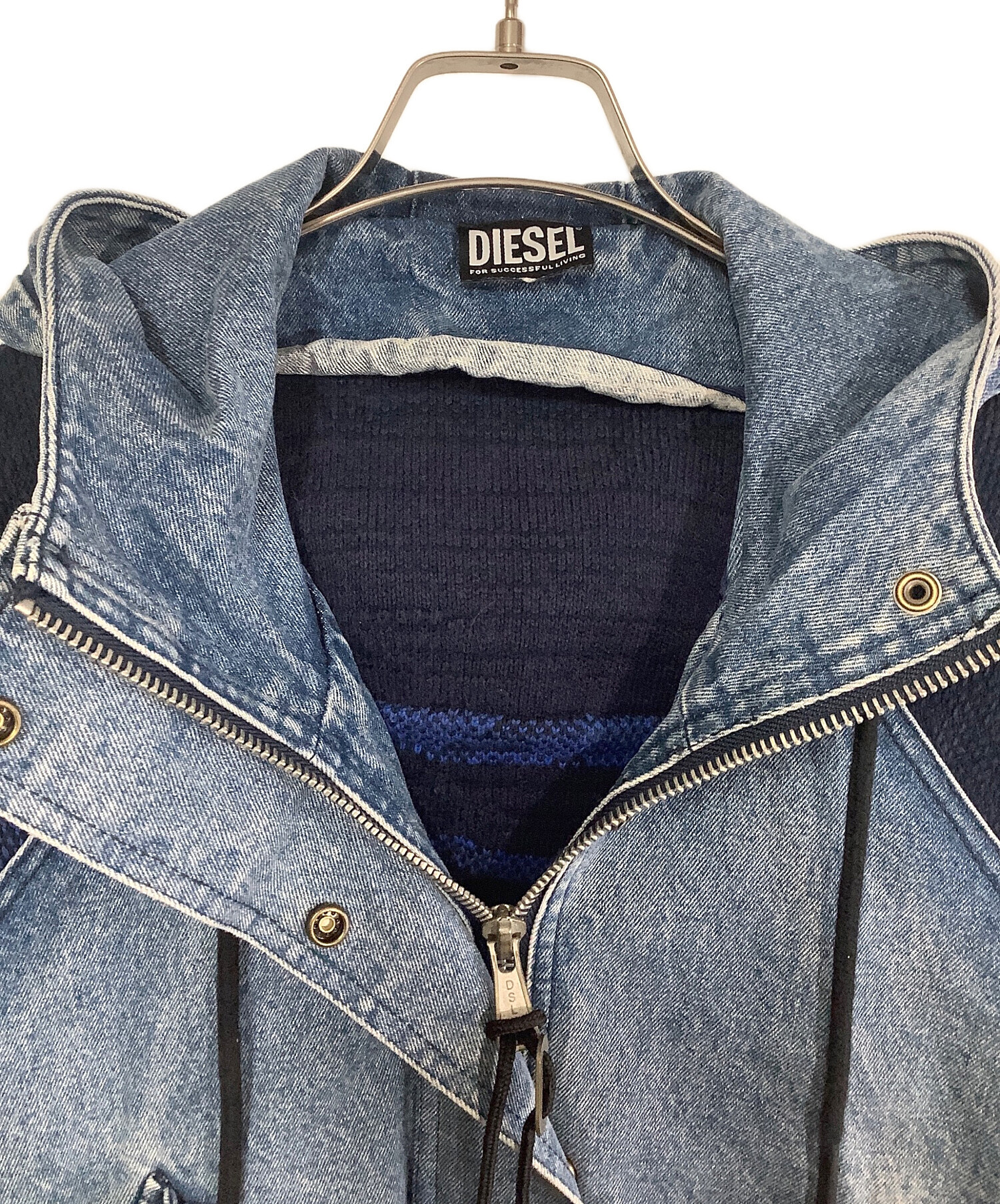 中古・古着通販】DIESEL (ディーゼル) ニットデニムジャケット