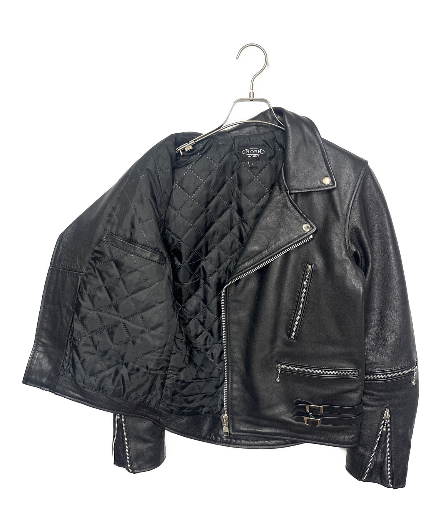 ジャケット・アウター HORN WORKS 中古・古着通販】HORN WORKS (ホーンワークス) ダブルライダース