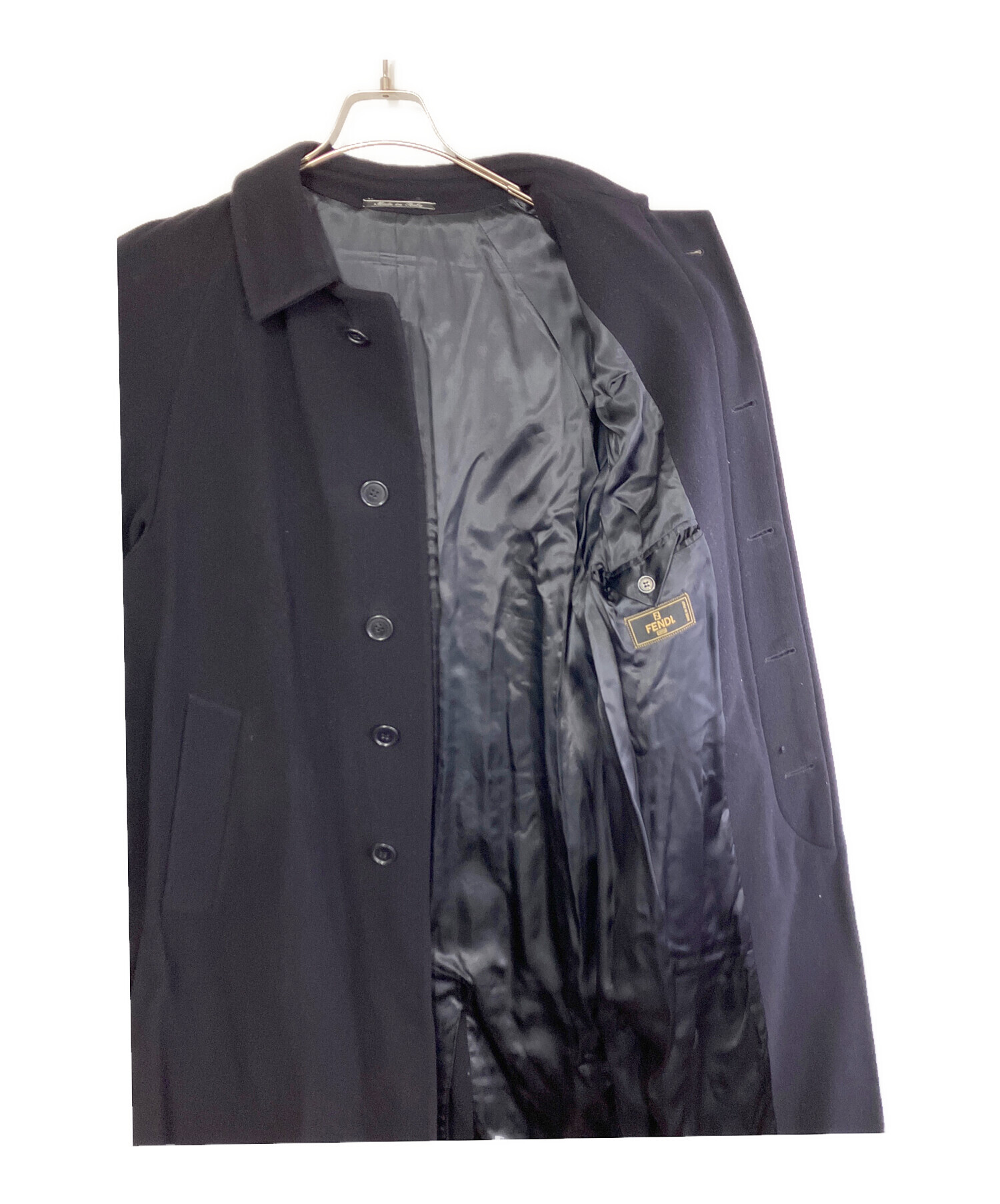 中古・古着通販】FENDI (フェンディ) ウールコート ブラック サイズ:L