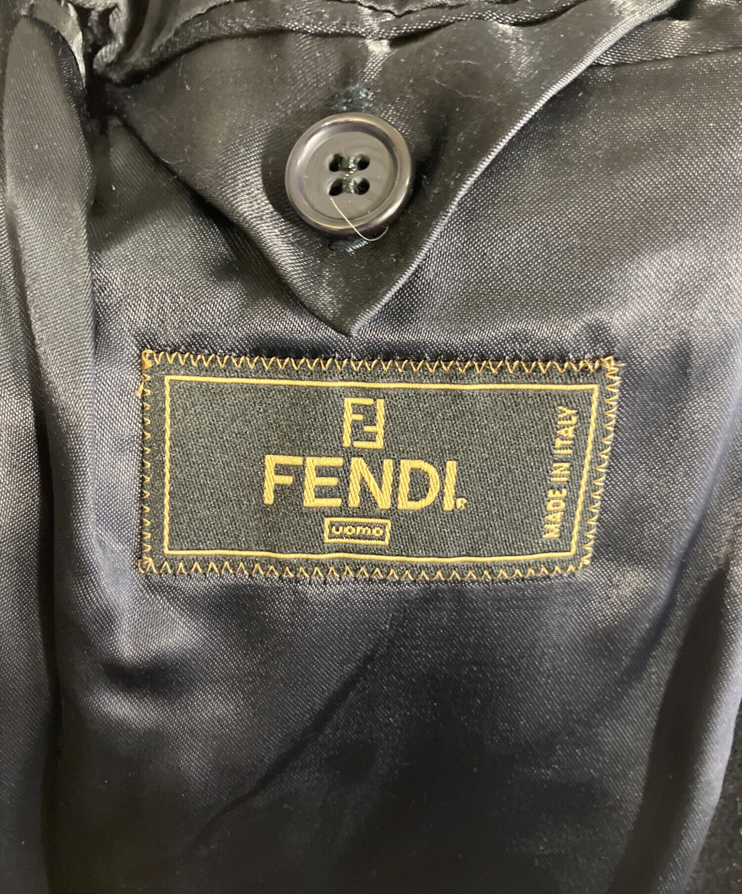 中古・古着通販】FENDI (フェンディ) ウールコート ブラック サイズ:L