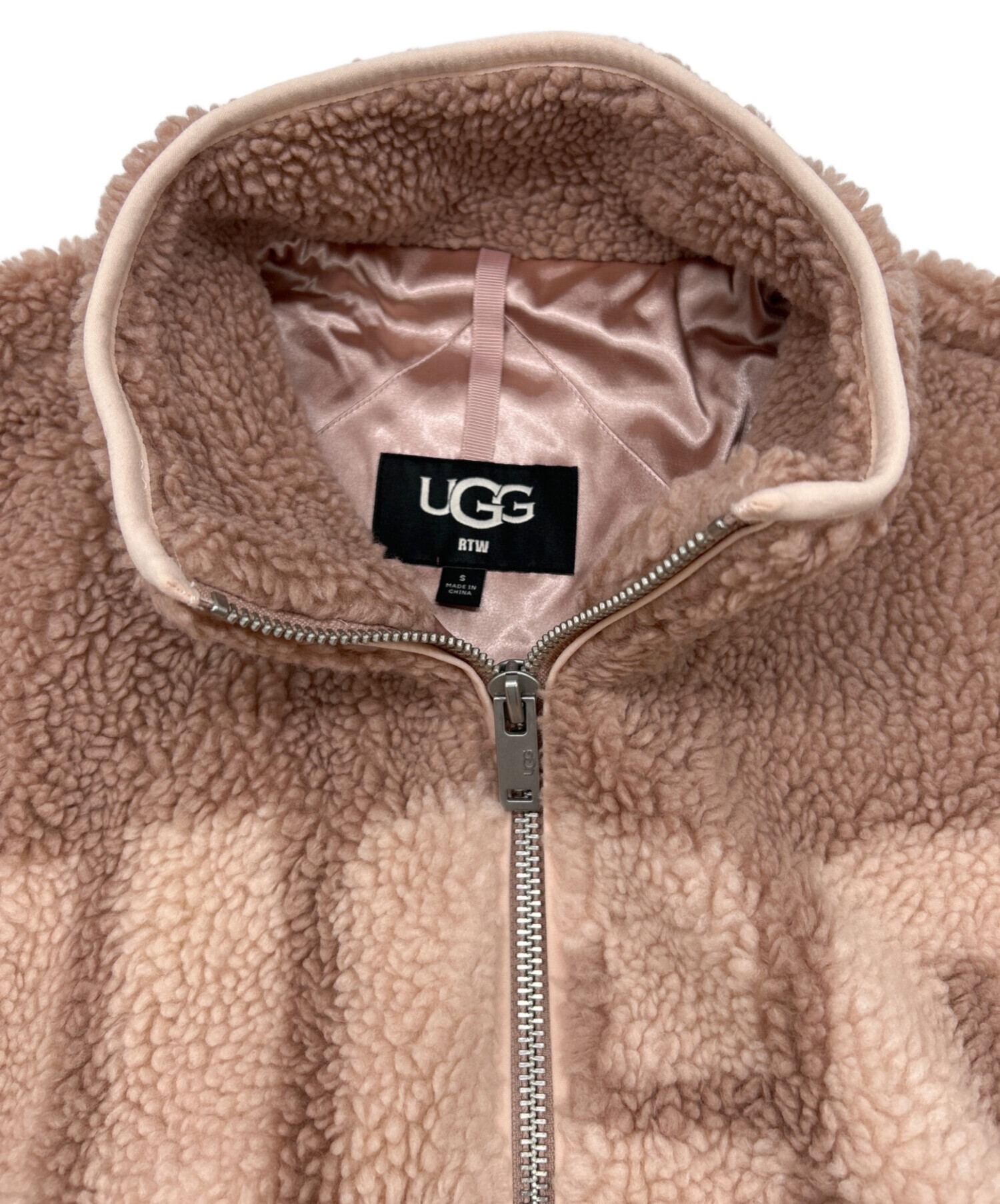 中古・古着通販】UGG (アグ) ボアジャケット ピンク サイズ:SIZE S