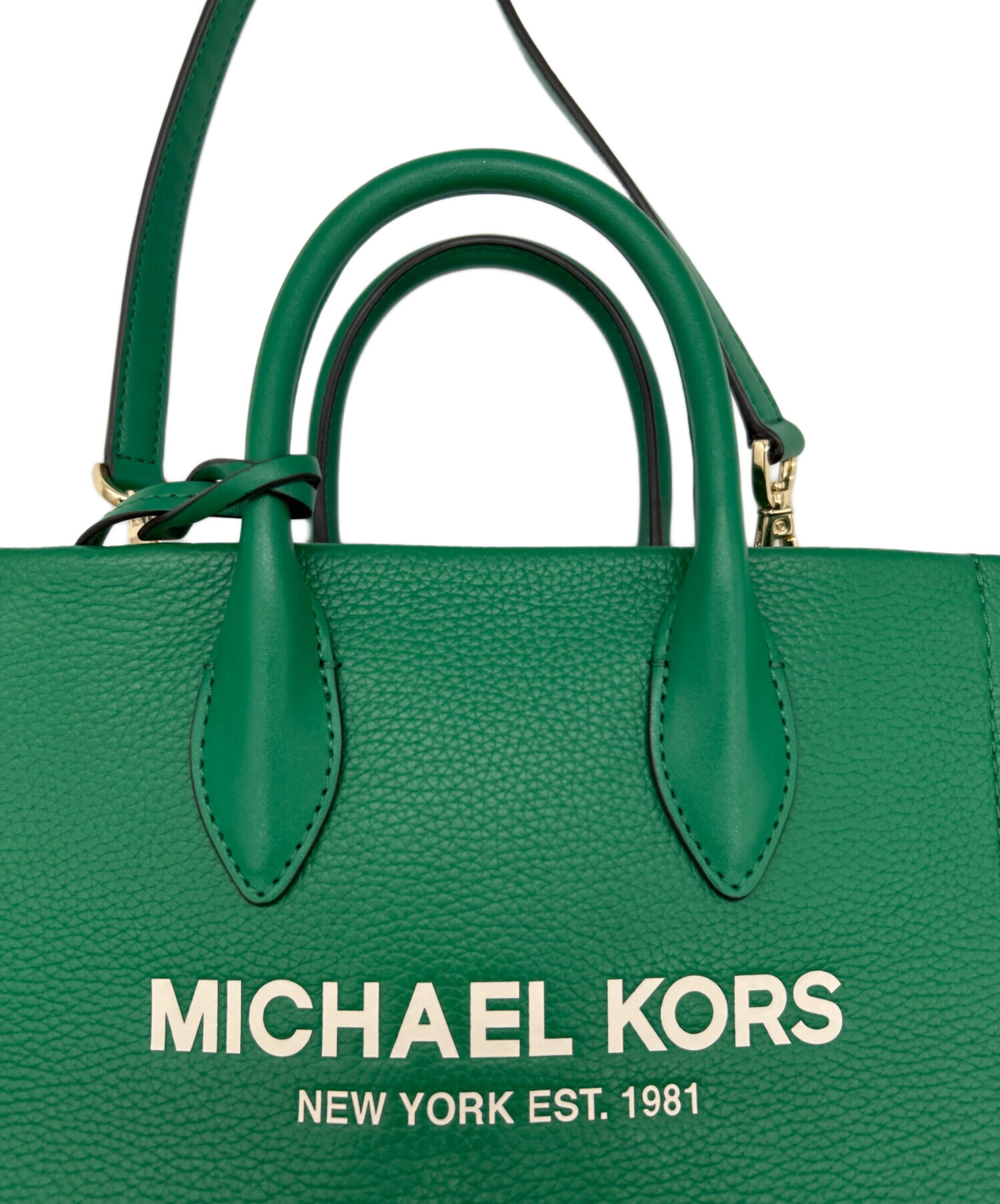 MICHAEL KORS　マイケルコース　2wayハンドバッグ　レザー　グリーン 中古・古着通販】MICHAEL KORS (マイケル・コース) 2WAYバッグ