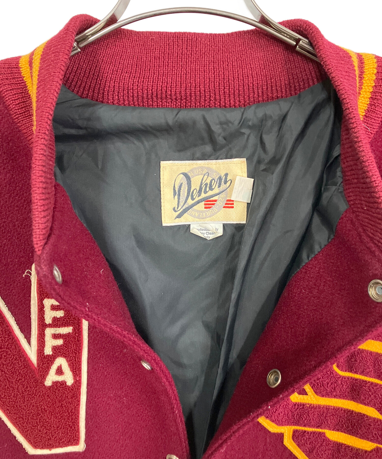 中古・古着通販】Dehen (ディーエン) スタジャン レッド サイズ:XL