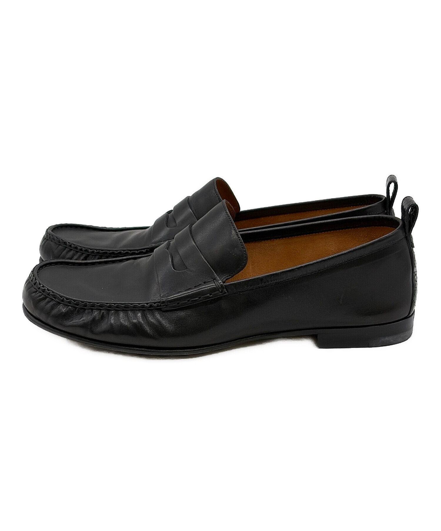 中古・古着通販】GUCCI (グッチ) コインローファー ブラック サイズ